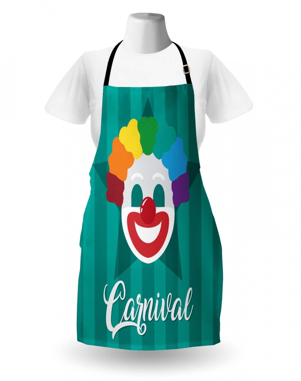 Ambesonne Apron Bib with Adjustable Strap for Gardening Unisex Vivid Colors