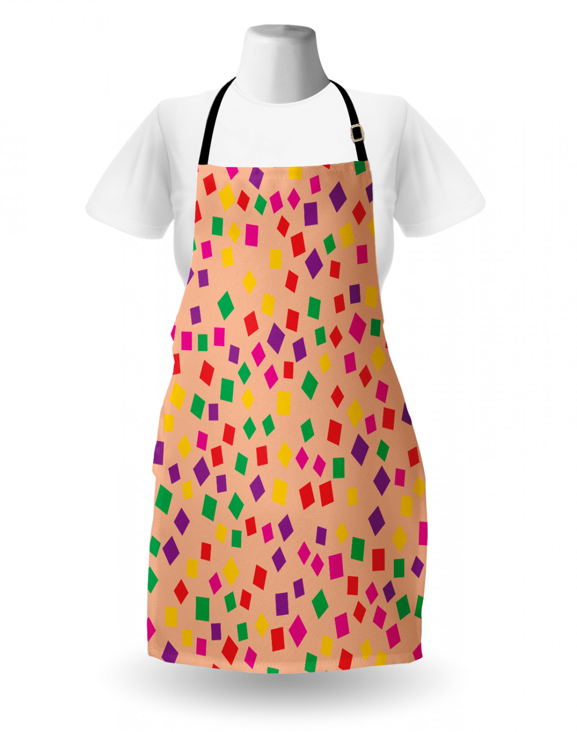 Ambesonne Apron Bib with Adjustable Strap for Gardening Unisex Vivid Colors