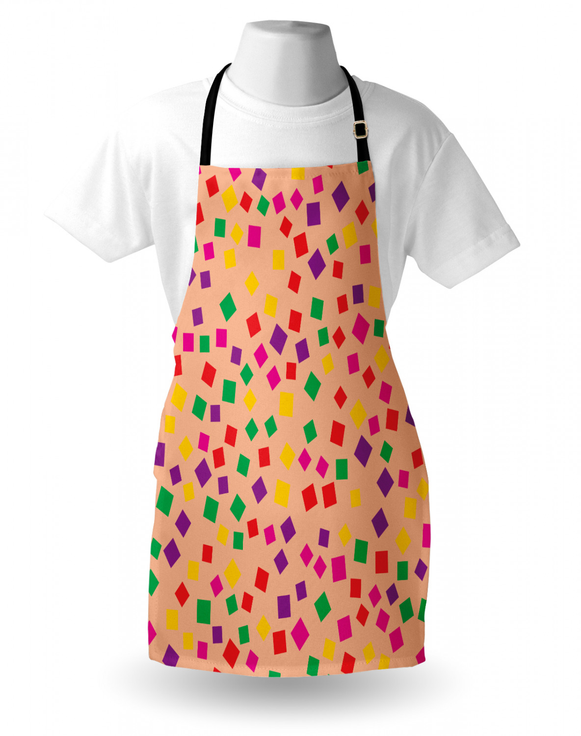 Ambesonne Apron Bib with Adjustable Strap for Gardening Unisex Vivid Colors