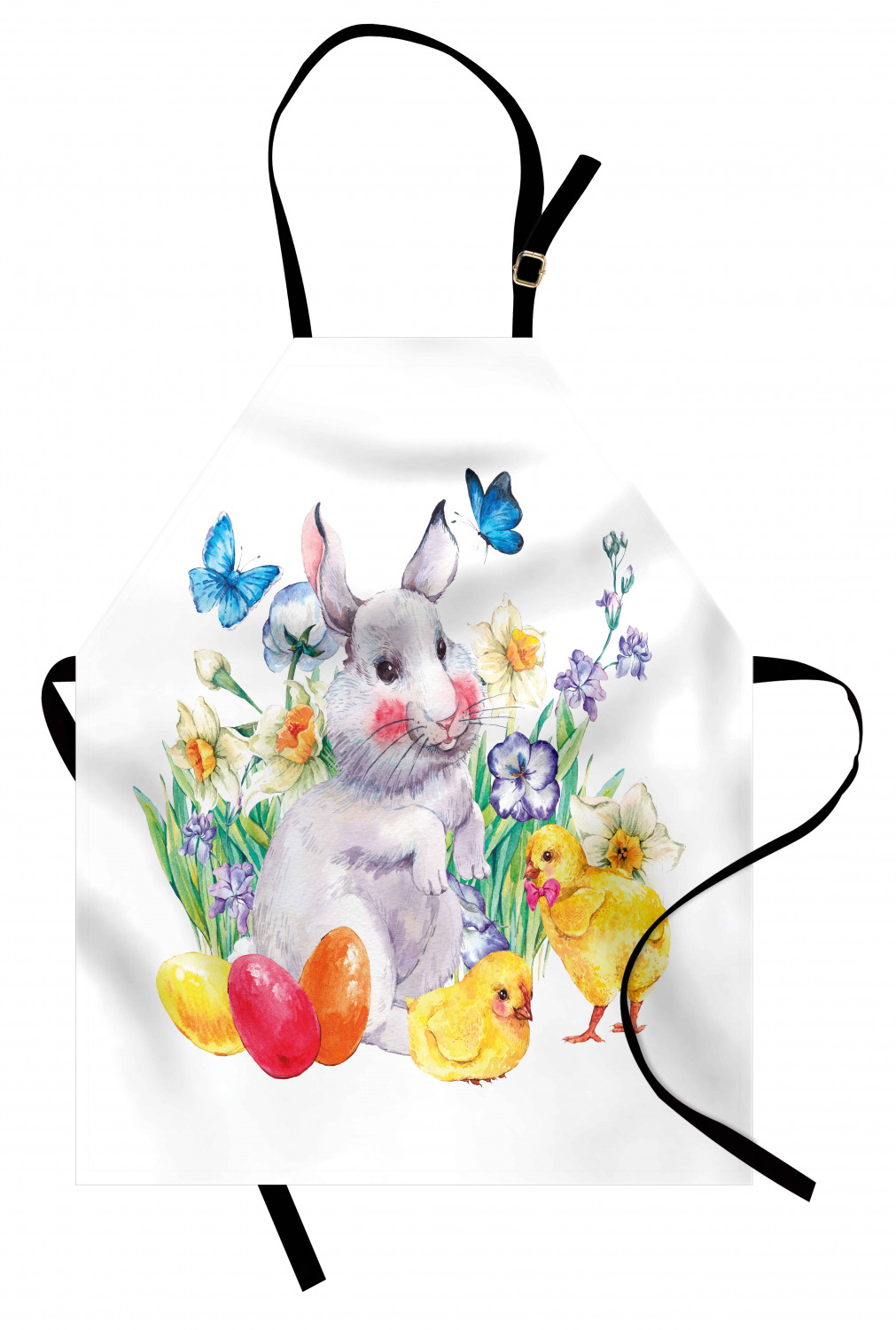 Ambesonne Bunny Kids Apron Boys Girls Apron Bib Cooking & Painting