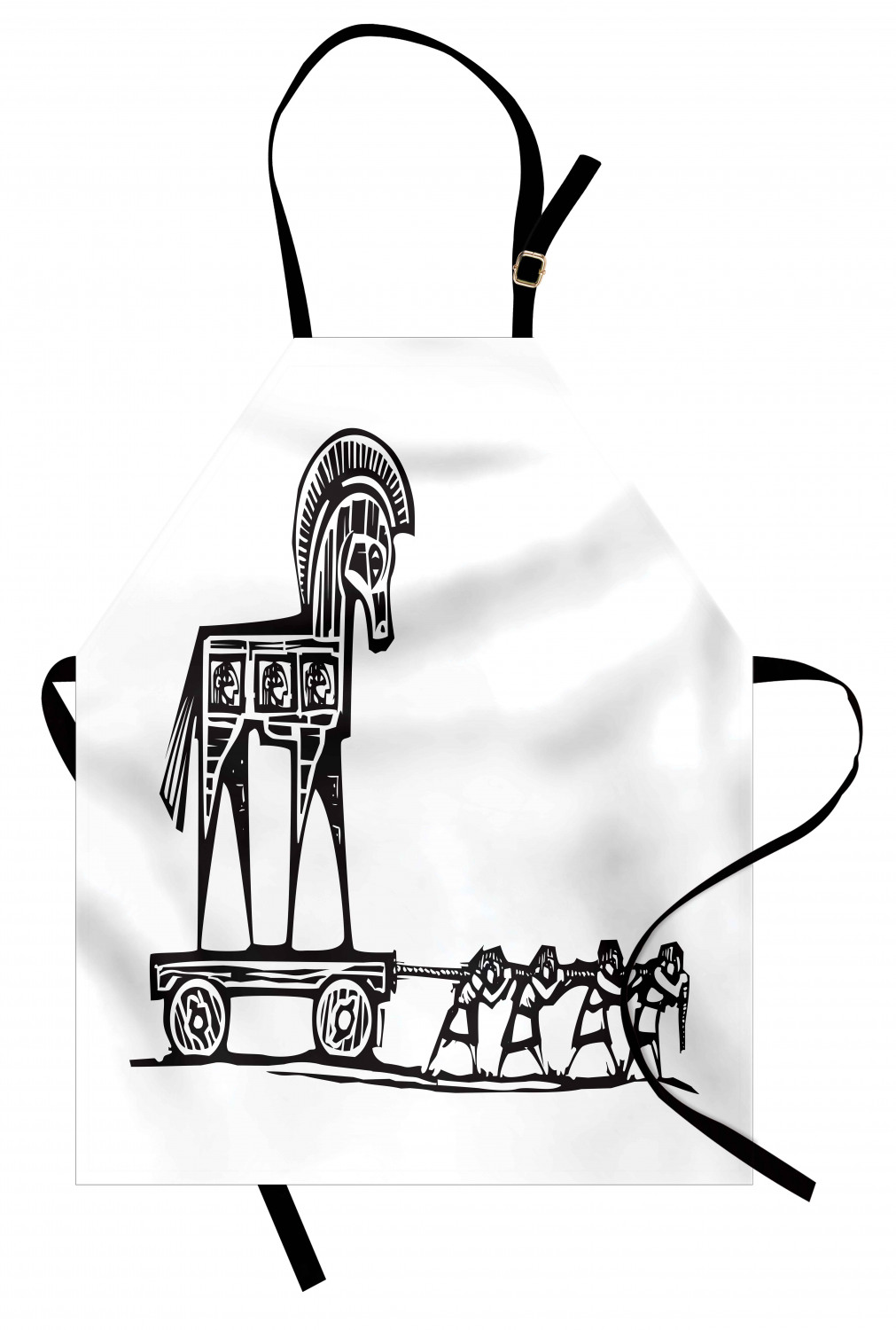 Ambesonne Standard Size Apron Bib Adjustable Strap for Gardening and Cooking