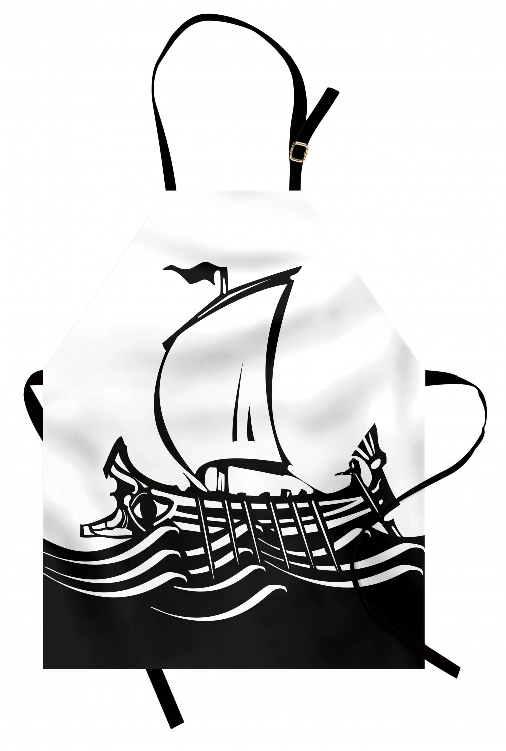 Ambesonne Standard Size Apron Bib Adjustable Strap for Gardening and Cooking