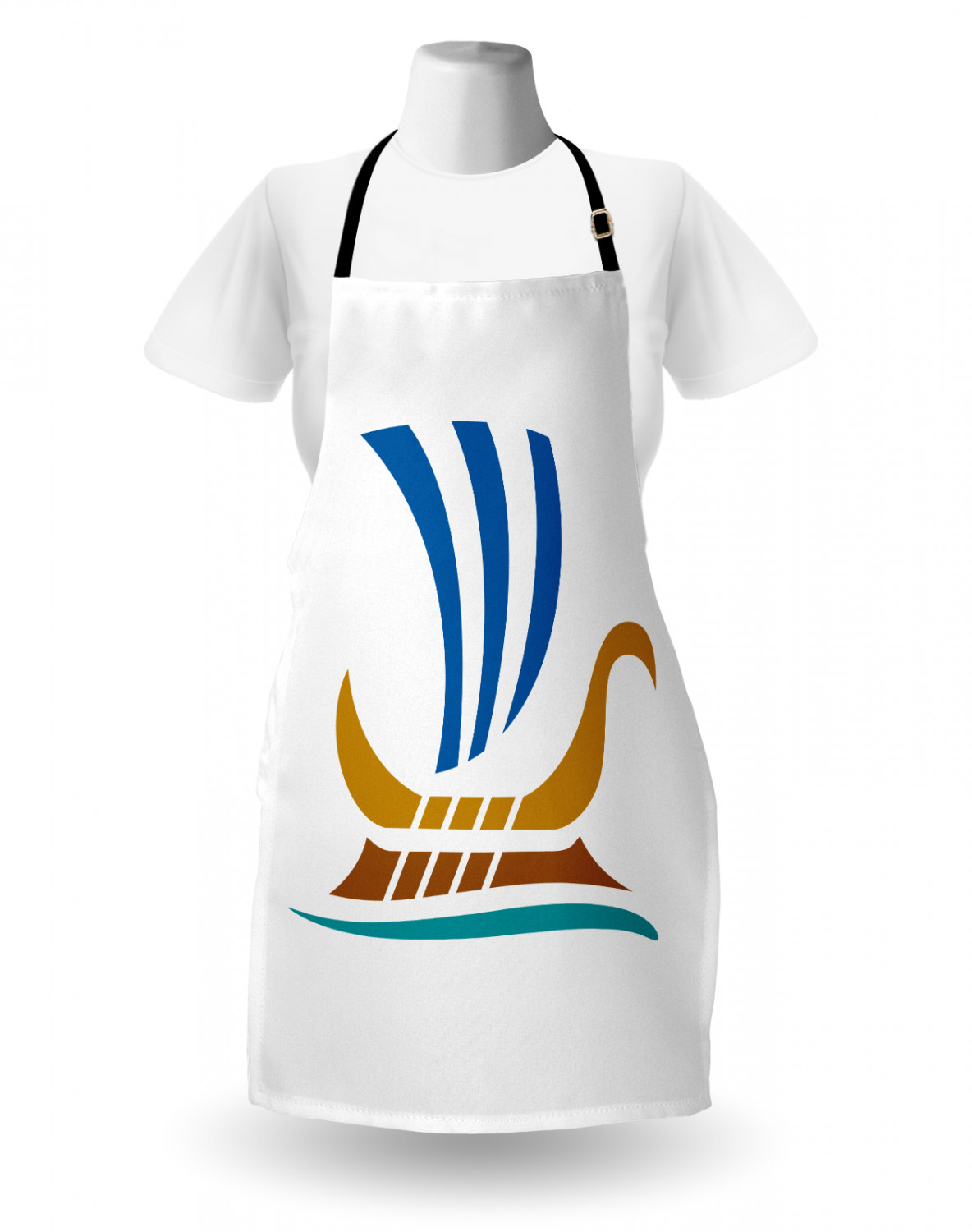 Ambesonne Standard Size Apron Bib Adjustable Strap for Gardening and Cooking