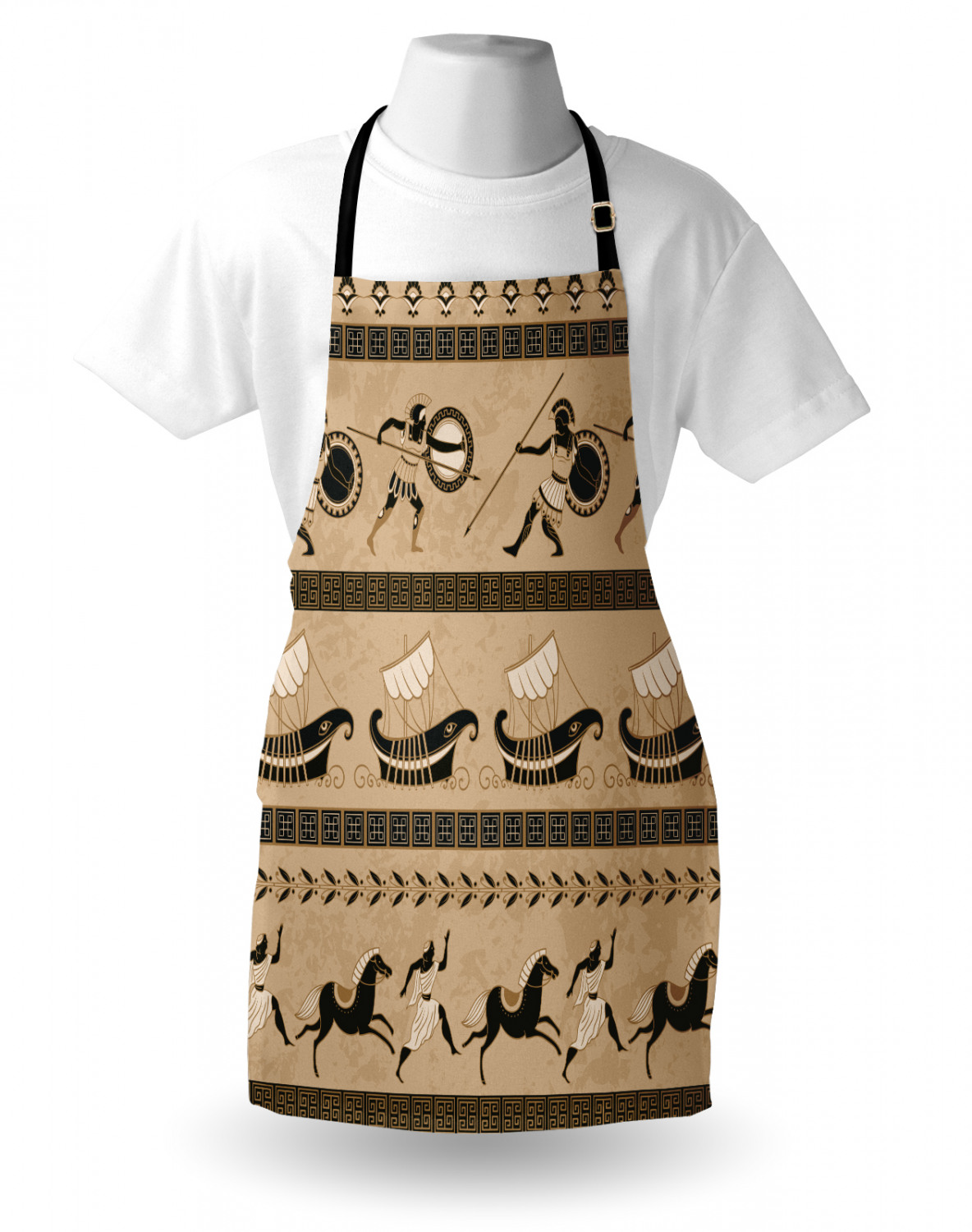 Ambesonne Standard Size Apron Bib Adjustable Strap for Gardening and Cooking