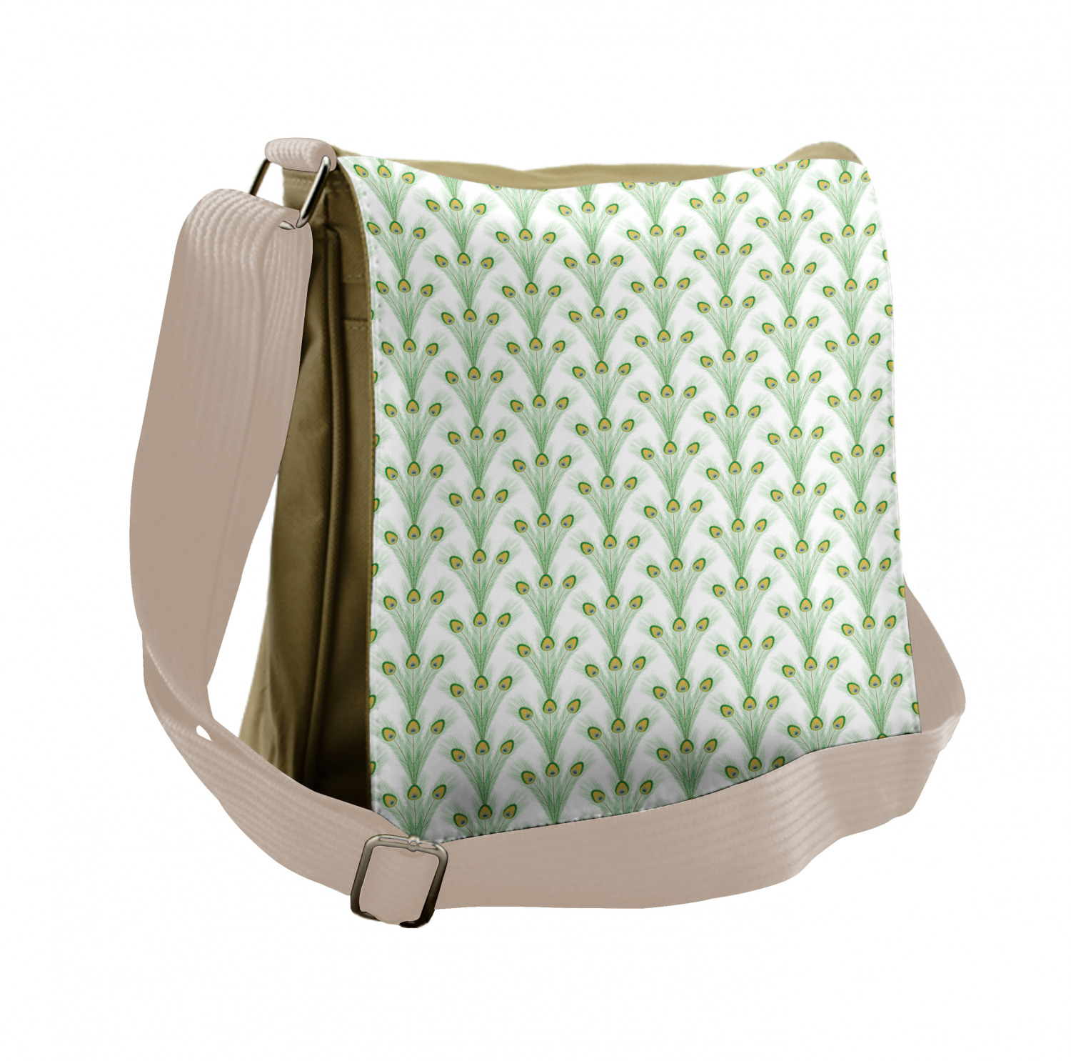 Ambesonne Feather Messenger Bag with Shoulder Strap Unisex Cross-body