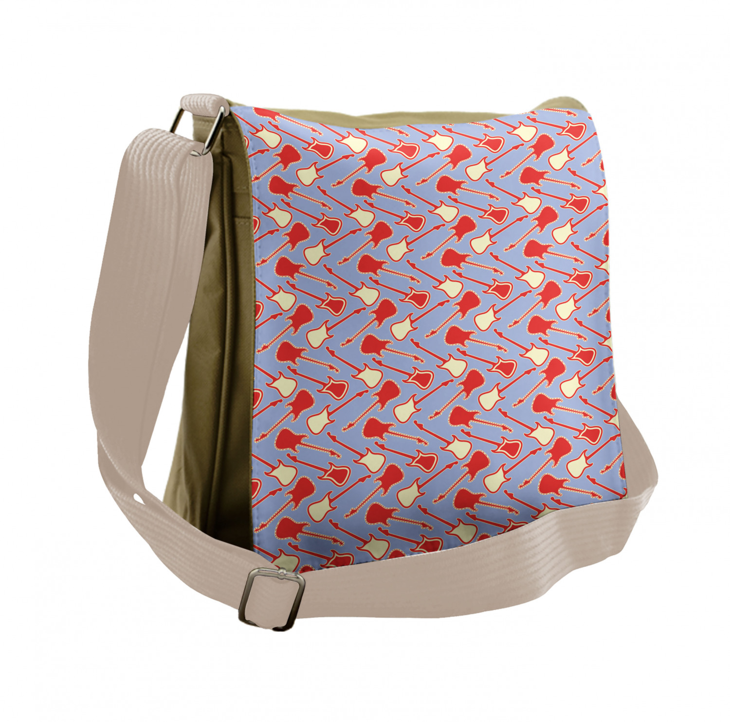 Ambesonne Guitar Messenger Bag with Shoulder Strap Unisex Cross-body
