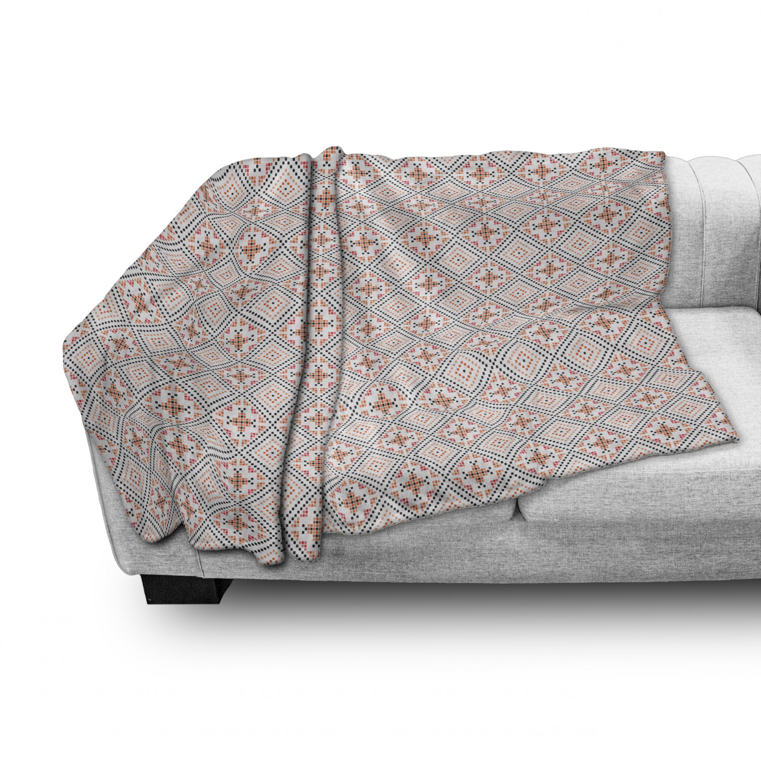 Ambesonne Geometric Funky Soft Flannel Fleece Throw Blanket Plush for Indoors - Picture 215 of 244
