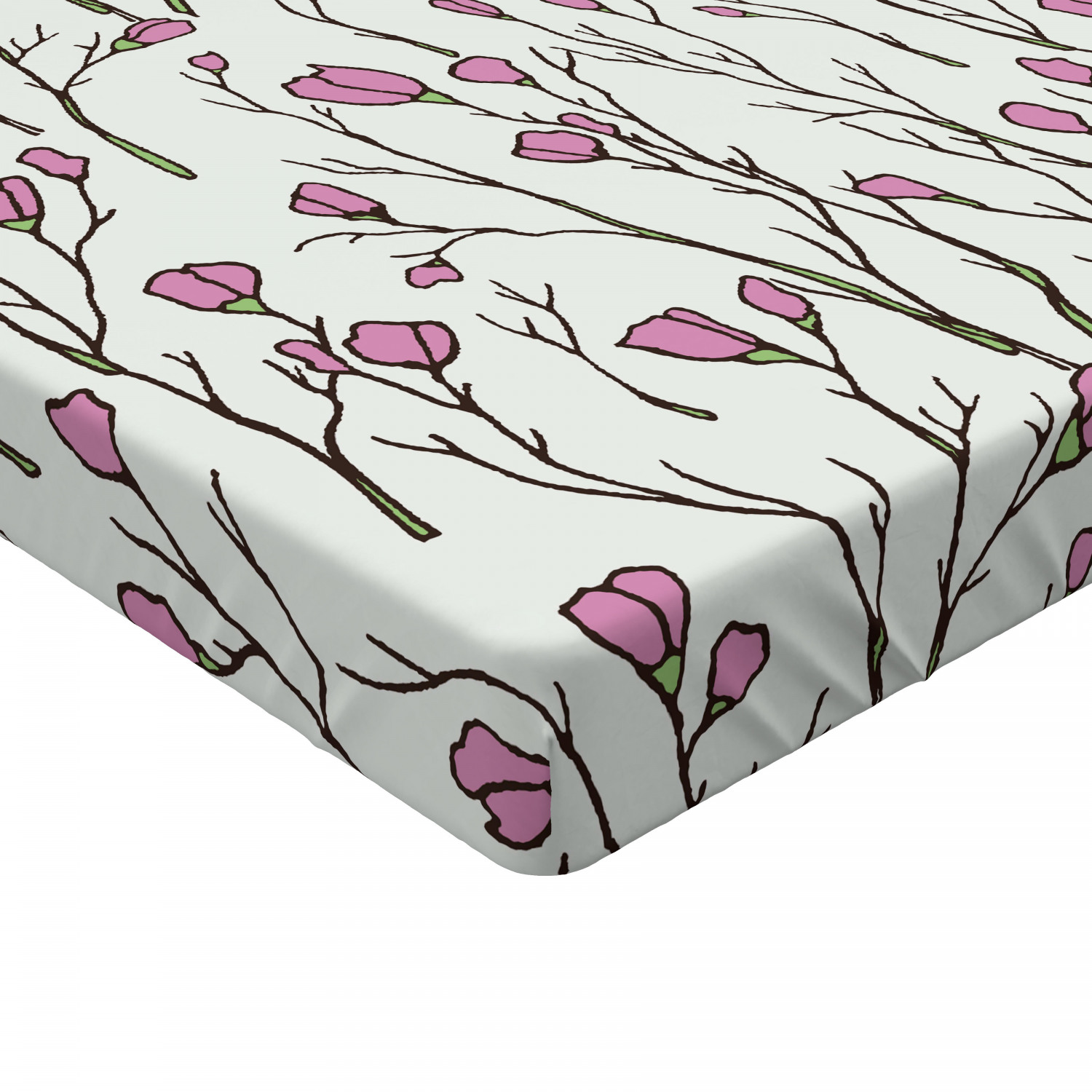 Garden Blossoms Fitted Sheet Cover with All-Round Elastic Pocket in 4 Sizes - Picture 14 of 69