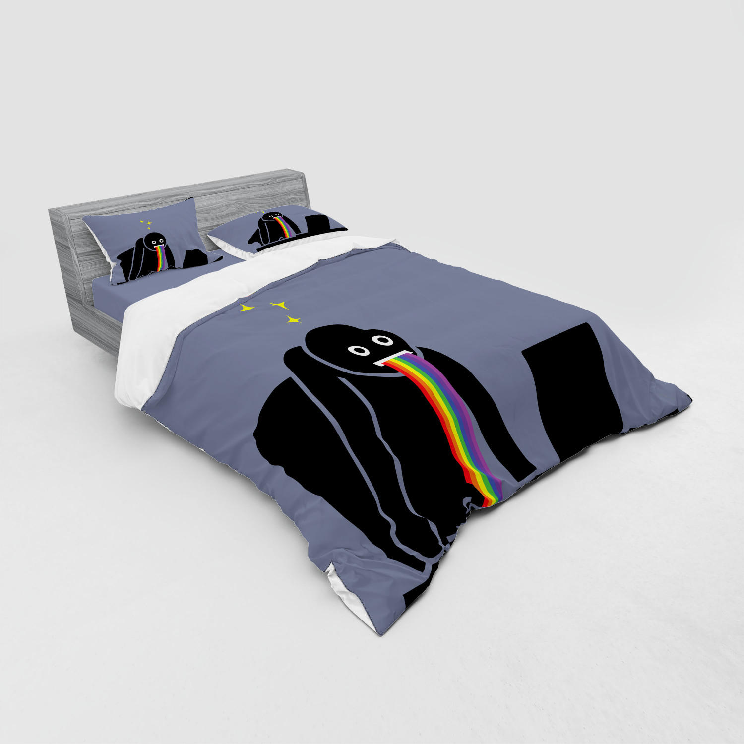 Ambesonne Funny Bedding Set Duvet Cover Sham Fitted Sheet in 3 Sizes eBay