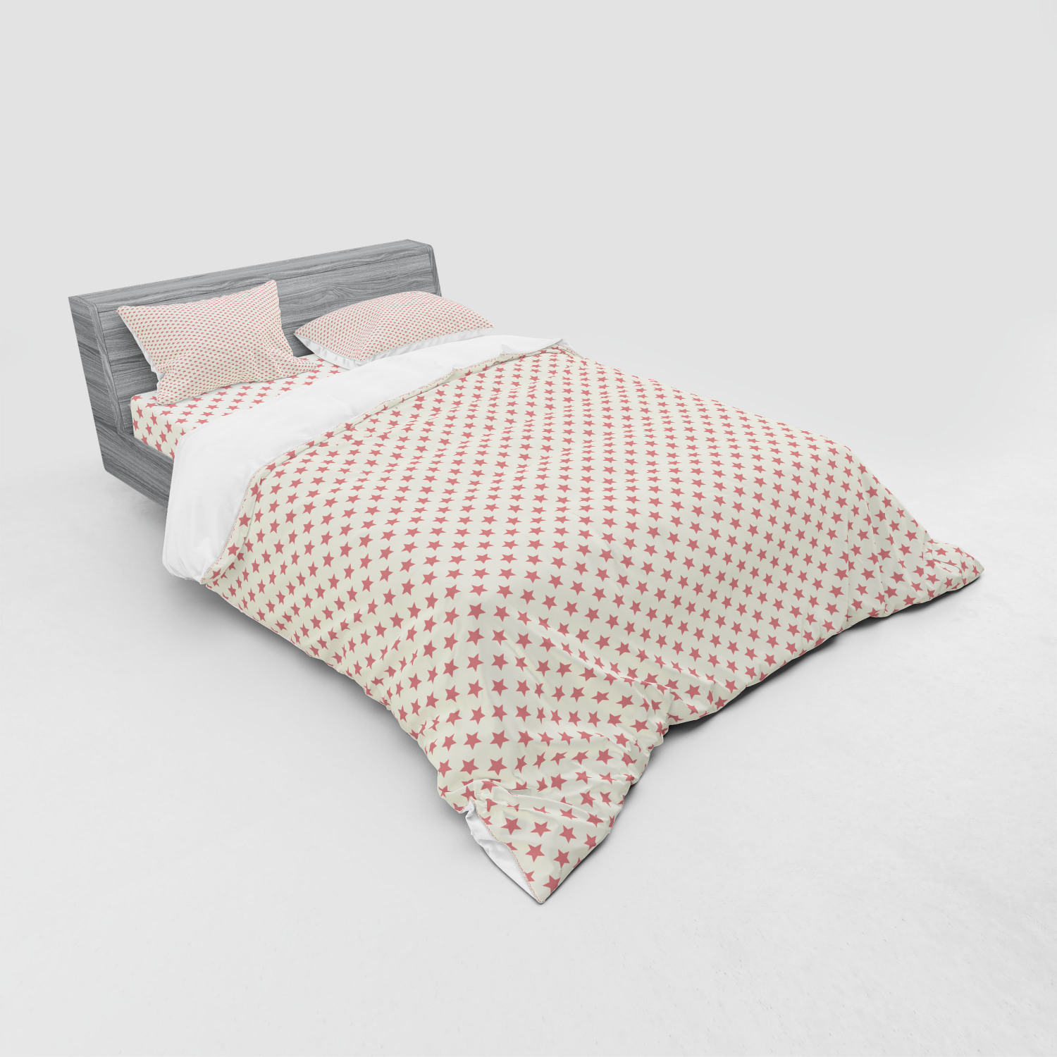 Ambesonne Pastel Design Bedding Set Duvet Cover Sham Fitted Sheet in 3 Sizes - Picture 144 of 236