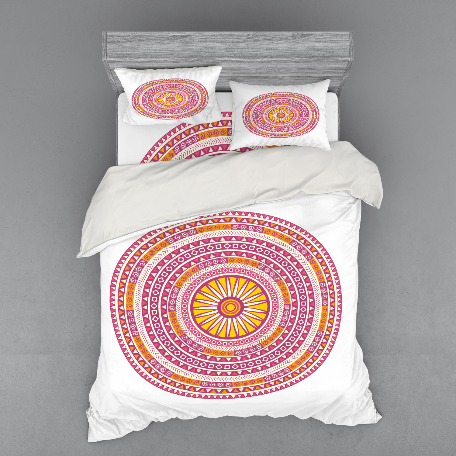 Ambesonne Mandala Bedding Set Duvet Cover Sham Fitted Sheet in 3 Sizes