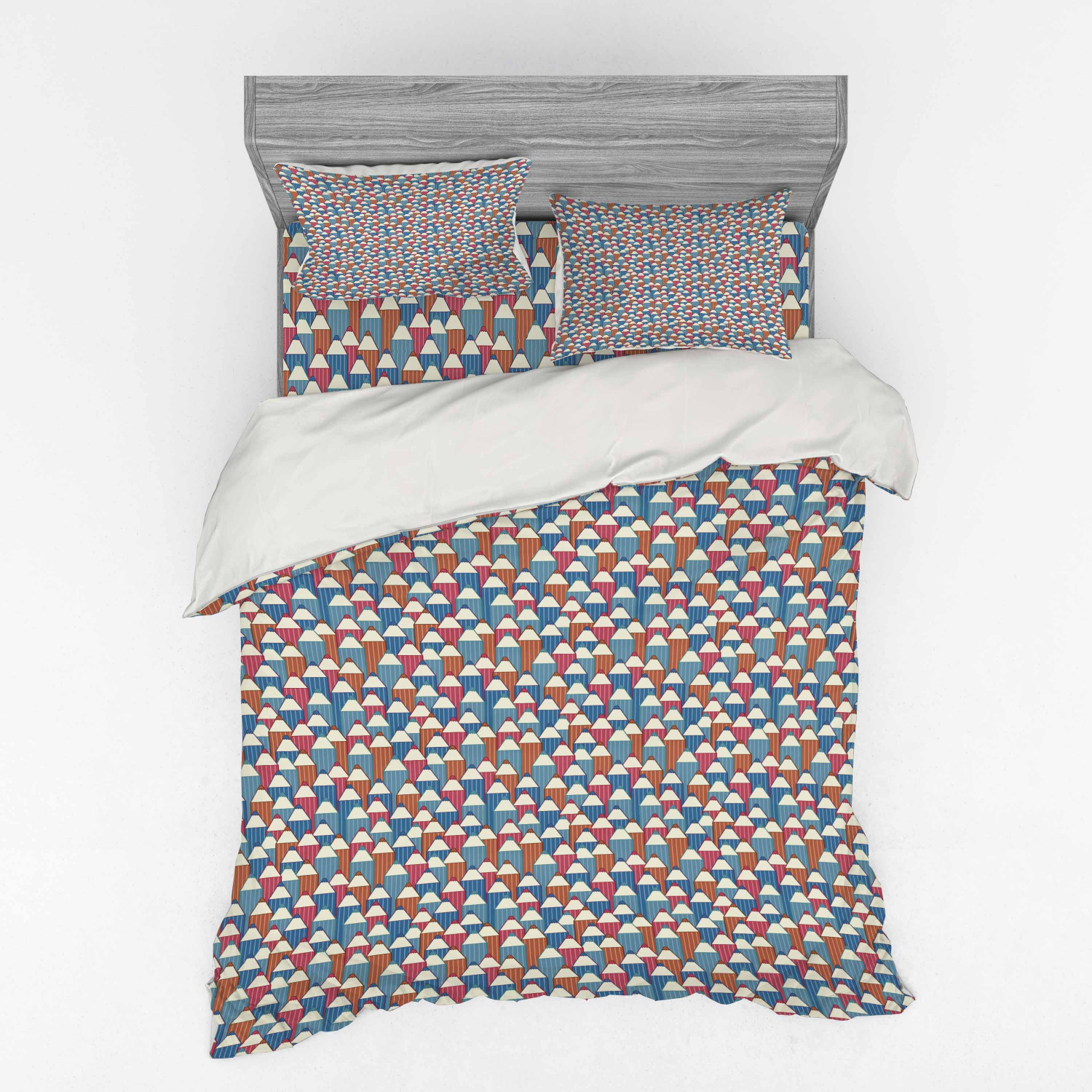 Ambesonne Pastel Design Bedding Set Duvet Cover Sham Fitted Sheet in 3 Sizes - Picture 199 of 236