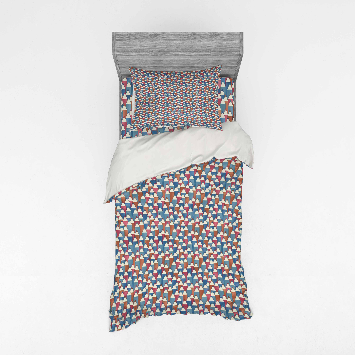 Ambesonne Pastel Design Bedding Set Duvet Cover Sham Fitted Sheet in 3 Sizes - Picture 197 of 236