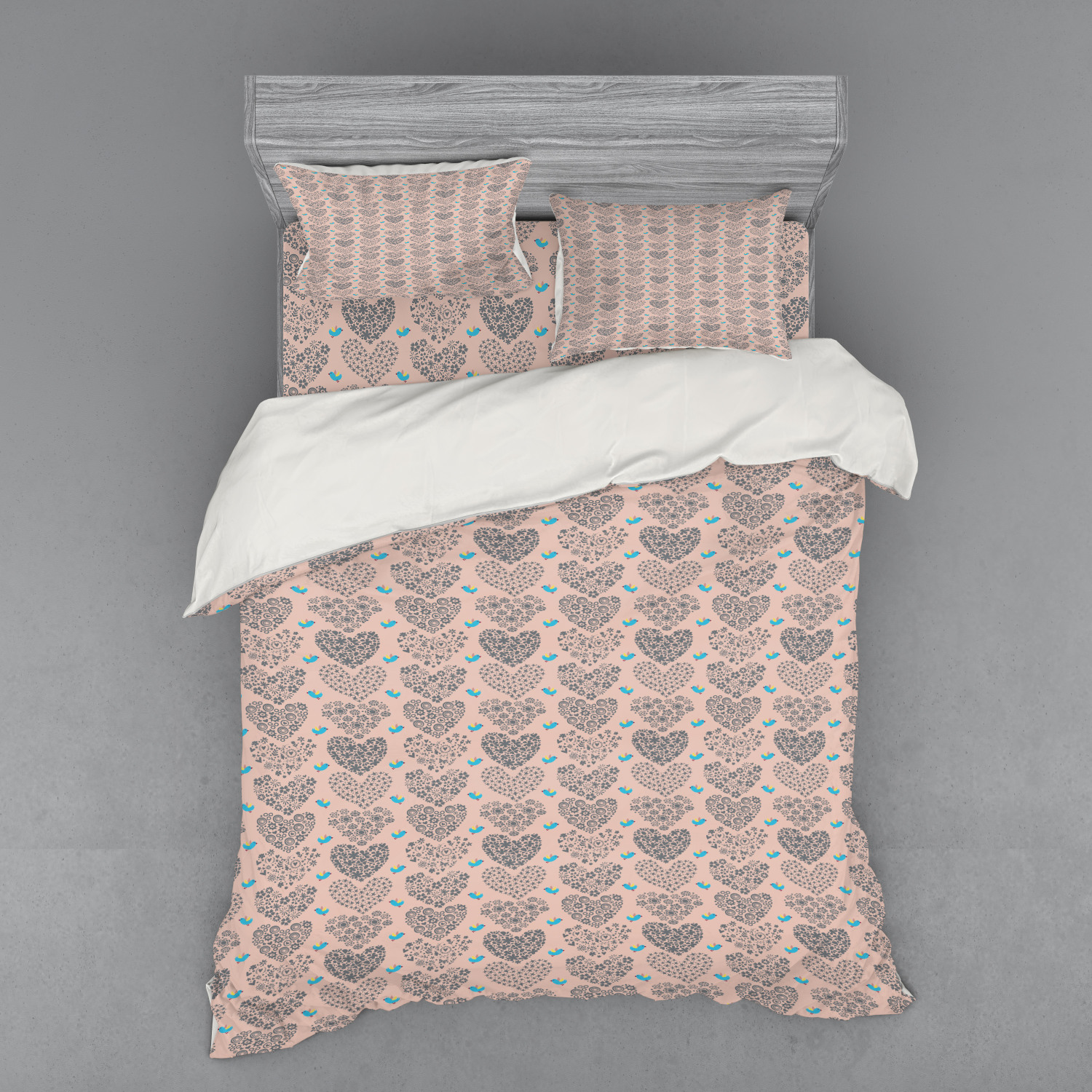Ambesonne Spring Bedding Set Duvet Cover Sham Fitted Sheet in 3 Sizes - Picture 55 of 240