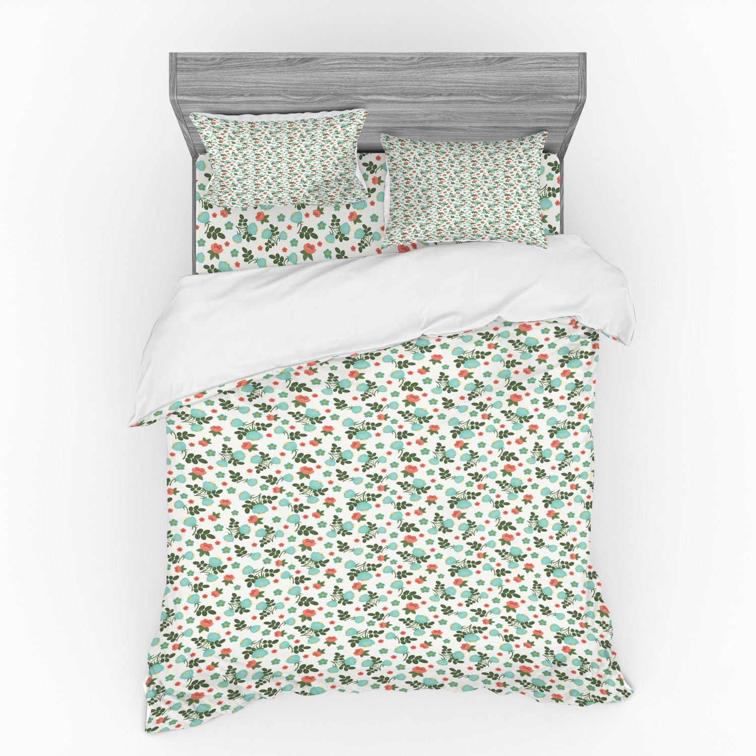 Ambesonne Spring Bedding Set Duvet Cover Sham Fitted Sheet in 3 Sizes - Picture 39 of 240
