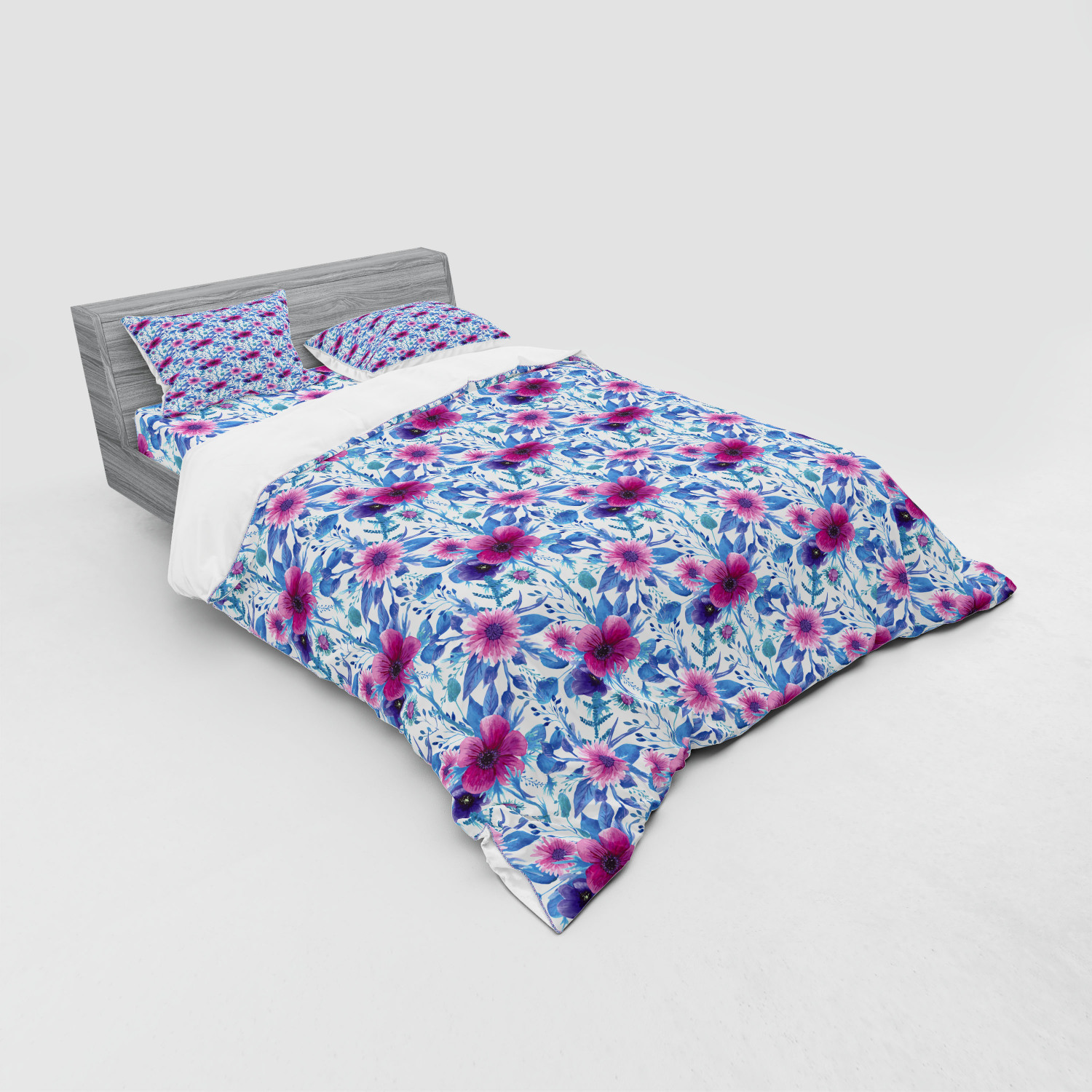 Ambesonne Spring Bedding Set Duvet Cover Sham Fitted Sheet in 3 Sizes - Picture 236 of 240