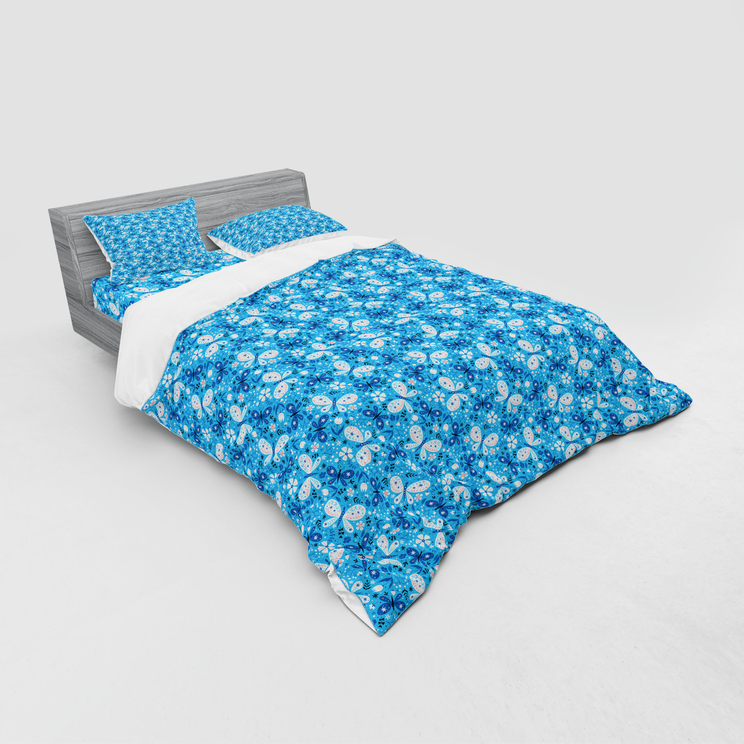 Ambesonne Spring Bedding Set Duvet Cover Sham Fitted Sheet in 3 Sizes - Picture 20 of 240
