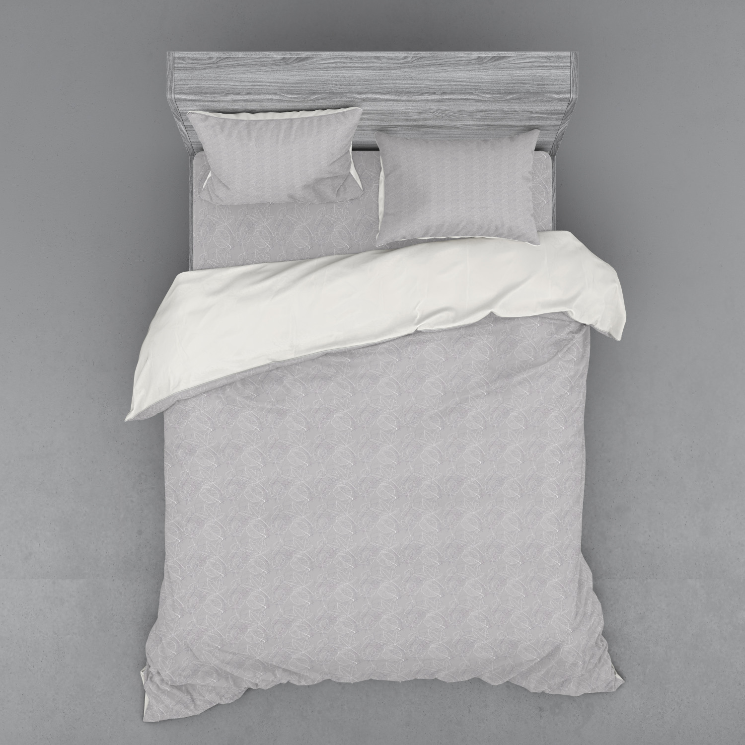 Ambesonne Leaf Print Bedding Set Duvet Cover Sham Fitted Sheet in 3 Sizes - Picture 19 of 228