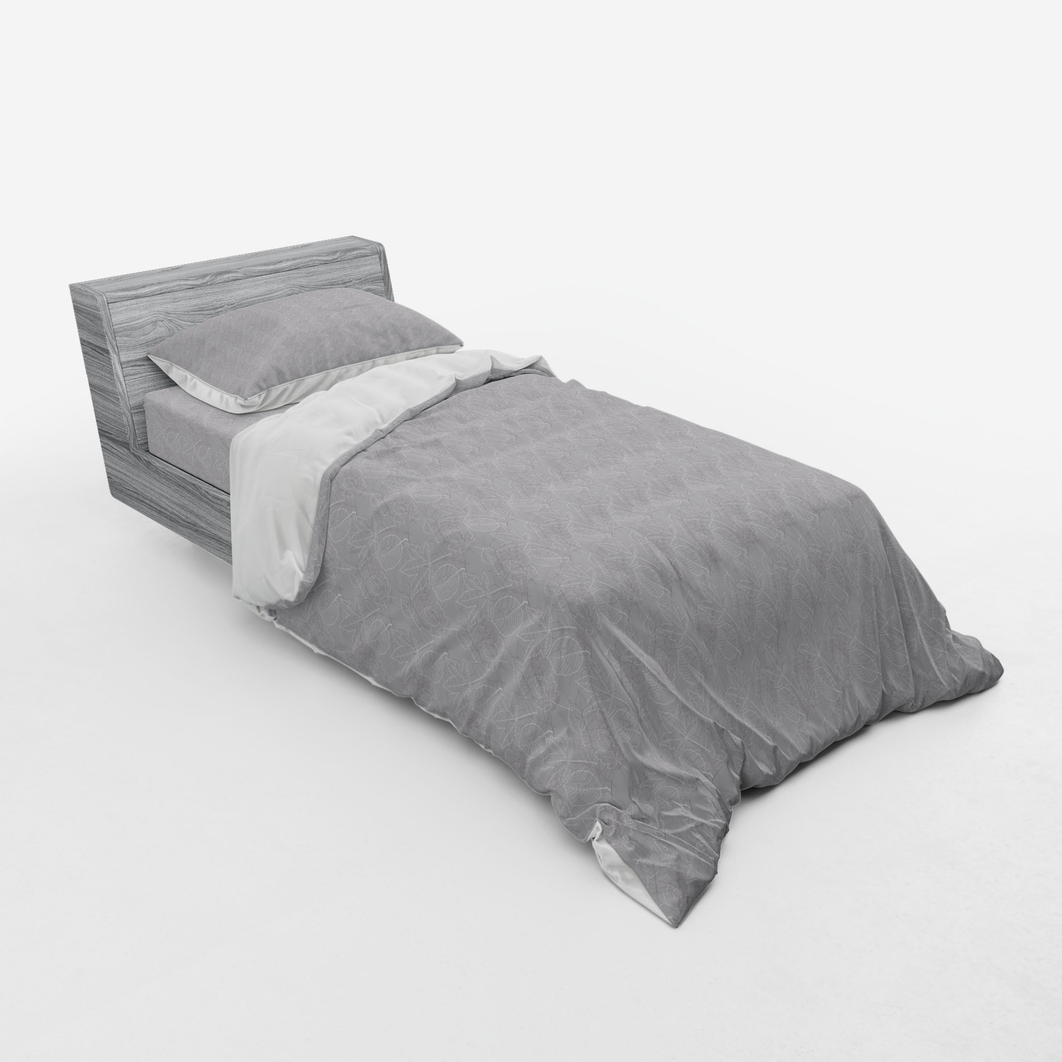 Ambesonne Leaf Print Bedding Set Duvet Cover Sham Fitted Sheet in 3 Sizes - Picture 18 of 228