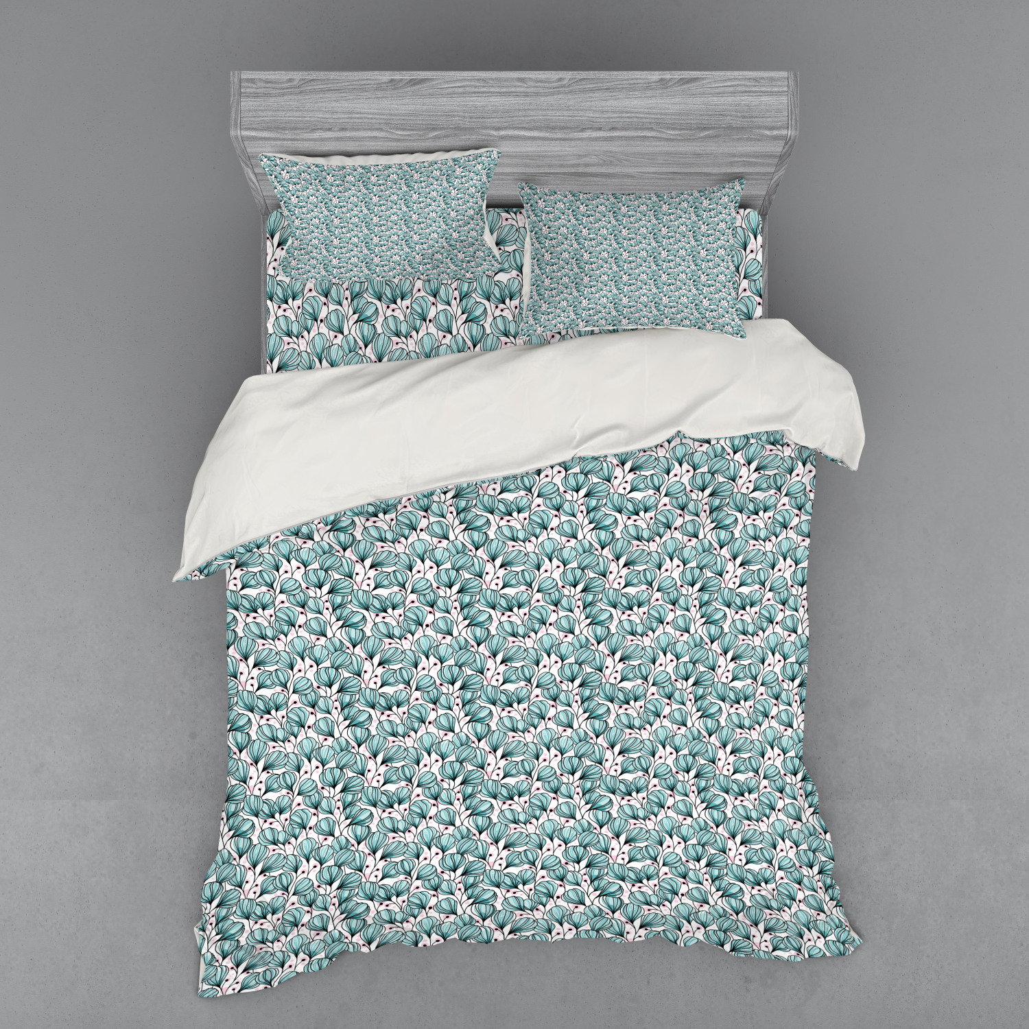 Ambesonne Pastel Design Bedding Set Duvet Cover Sham Fitted Sheet in 3 Sizes - Picture 171 of 236