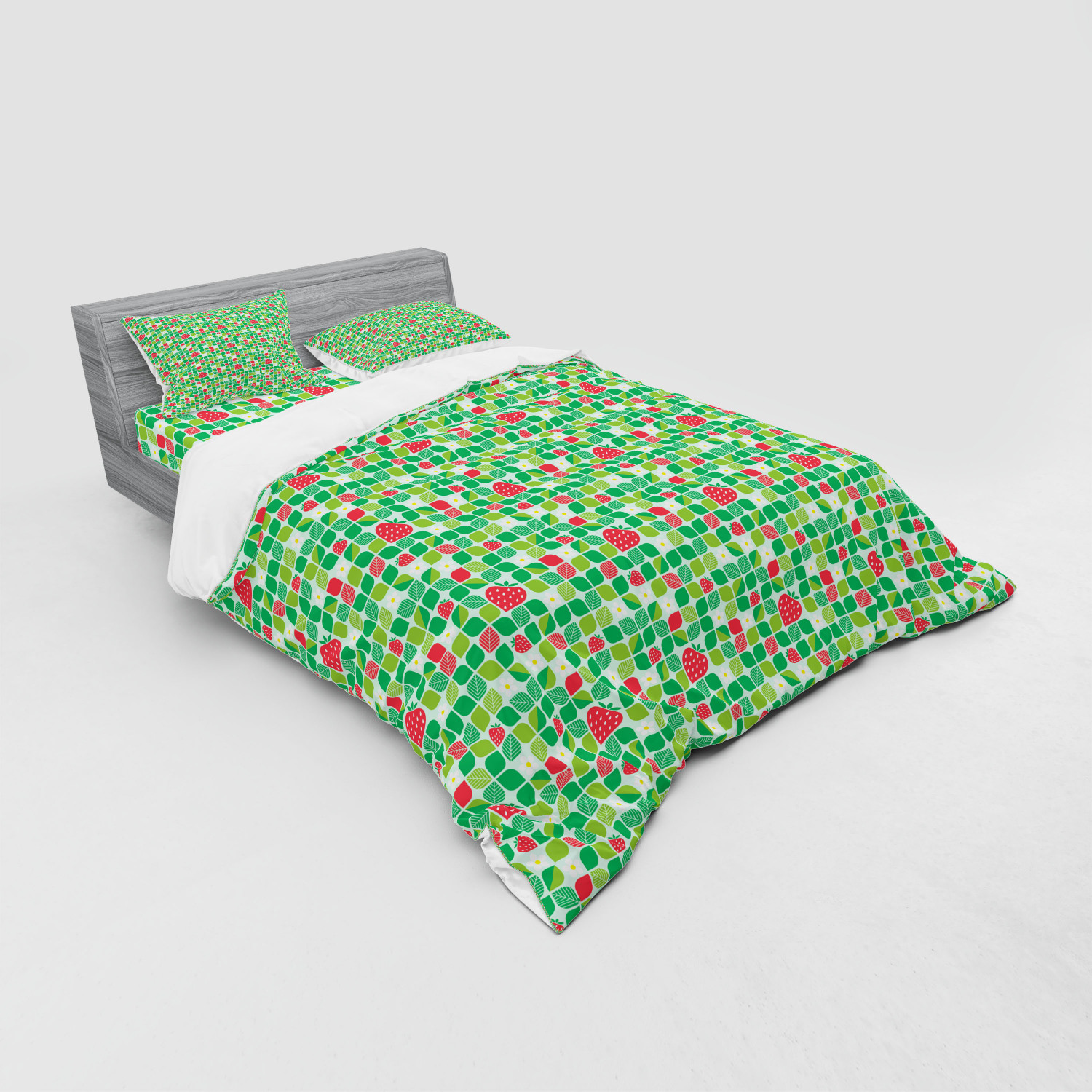 Ambesonne Spring Bedding Set Duvet Cover Sham Fitted Sheet in 3 Sizes - Picture 32 of 240