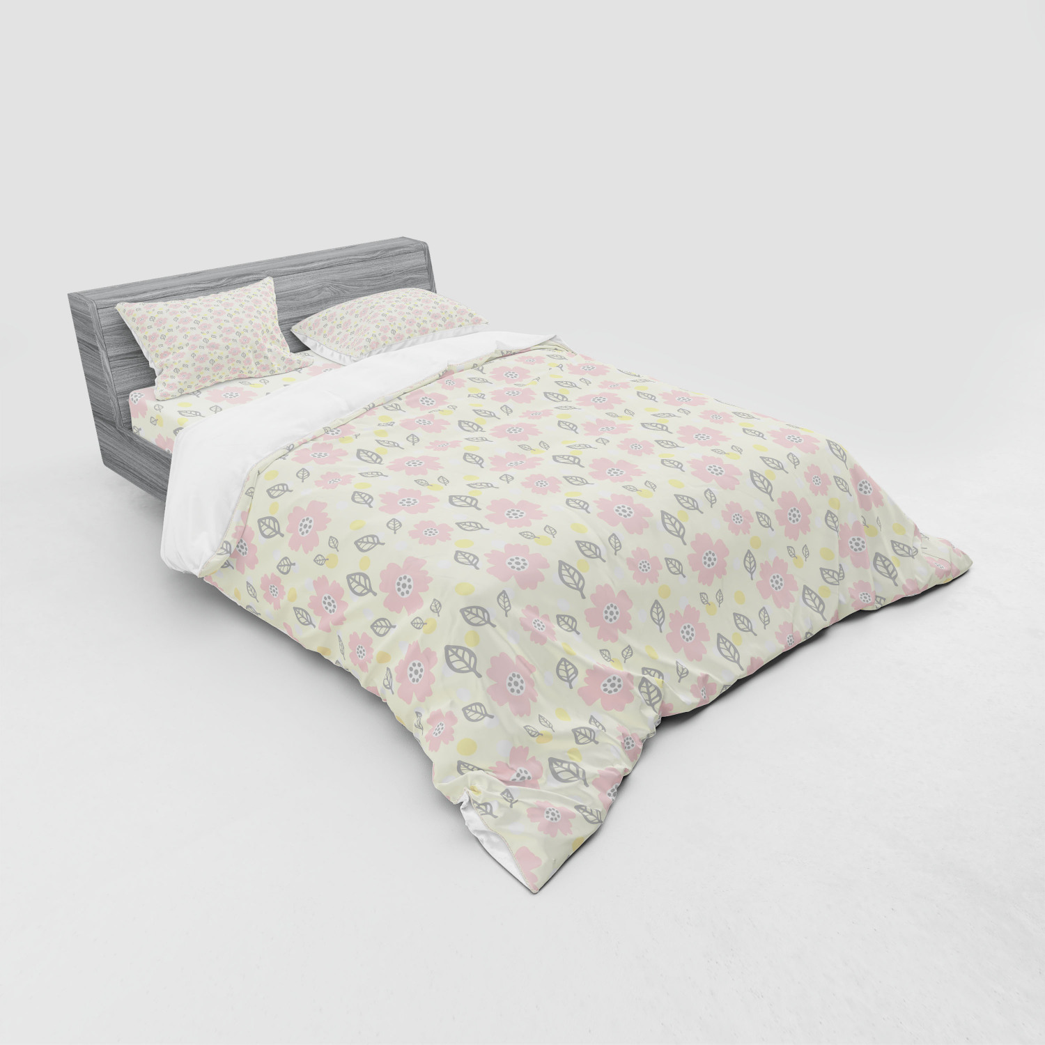Ambesonne Pastel Design Bedding Set Duvet Cover Sham Fitted Sheet in 3 Sizes - Picture 96 of 236