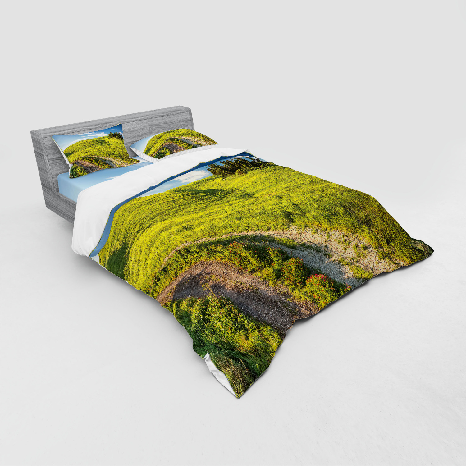Ambesonne Spring Bedding Set Duvet Cover Sham Fitted Sheet in 3 Sizes - Picture 220 of 240