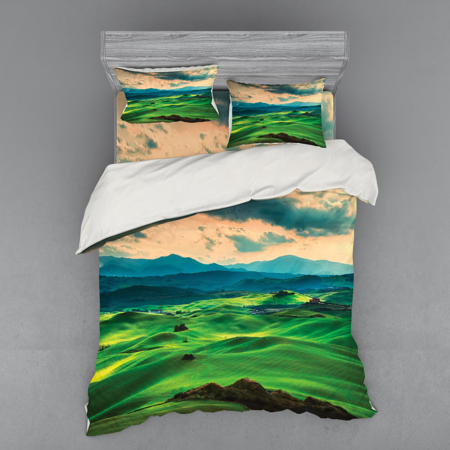 Ambesonne Spring Bedding Set Duvet Cover Sham Fitted Sheet in 3 Sizes - Picture 215 of 240