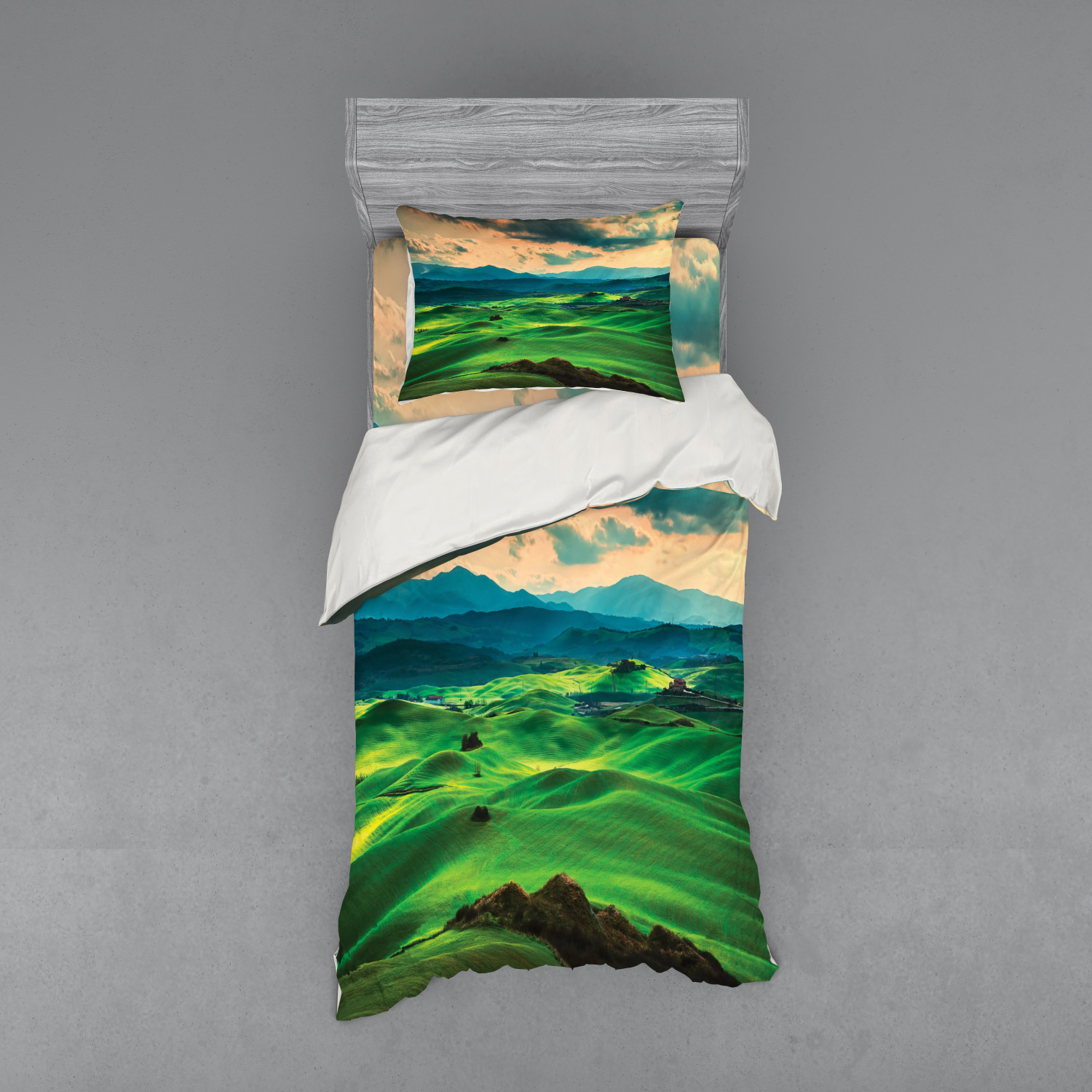 Ambesonne Spring Bedding Set Duvet Cover Sham Fitted Sheet in 3 Sizes - Picture 213 of 240