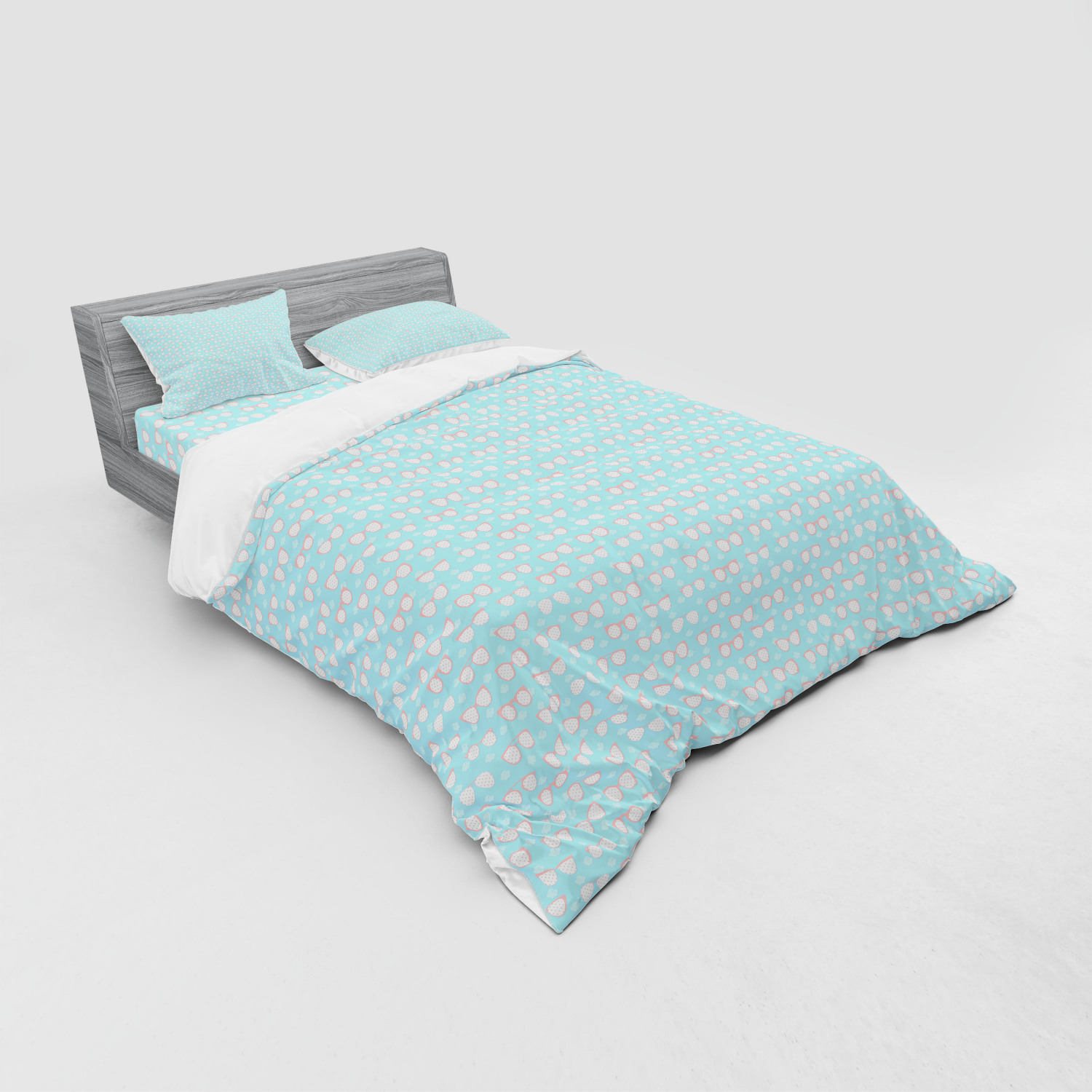 Ambesonne Pastel Design Bedding Set Duvet Cover Sham Fitted Sheet in 3 Sizes - Picture 76 of 236