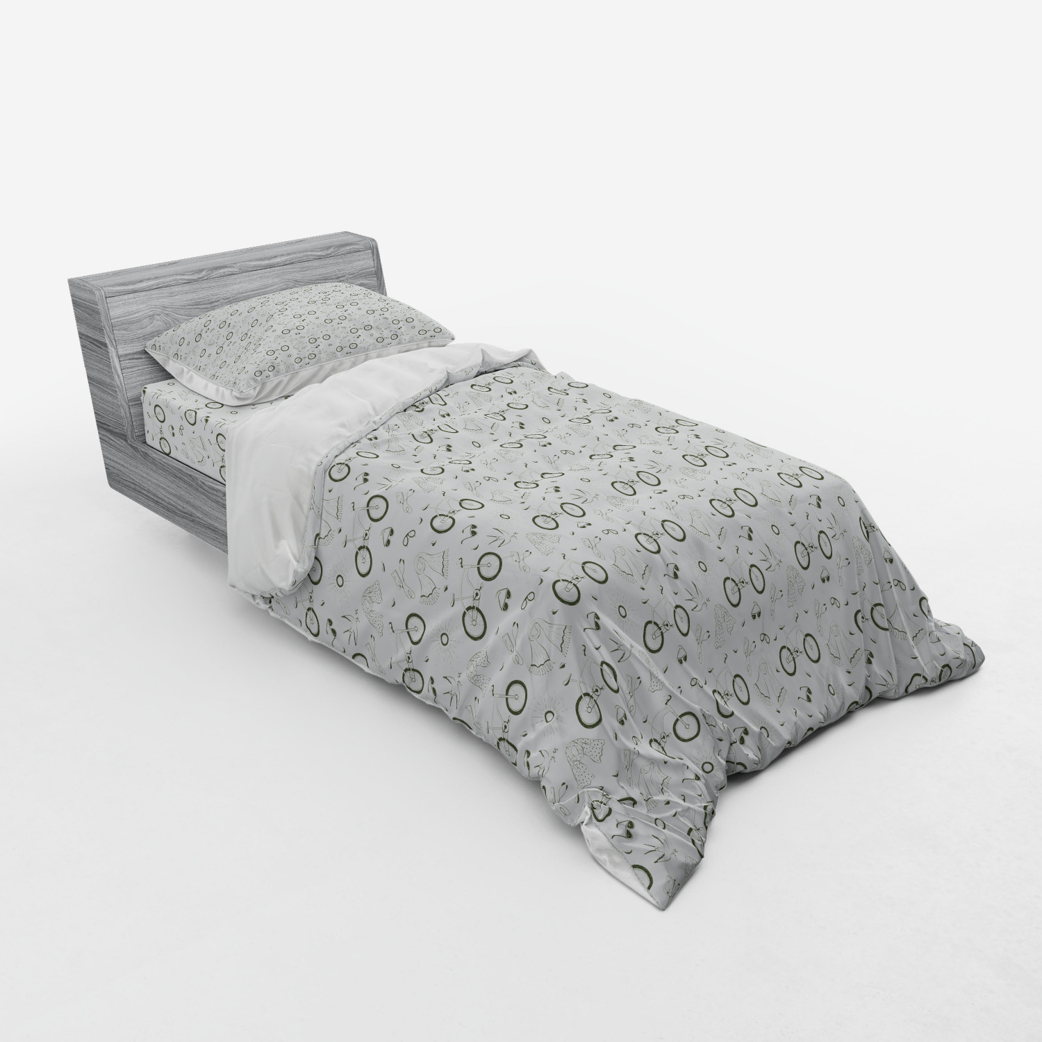 Ambesonne Spring Bedding Set Duvet Cover Sham Fitted Sheet in 3 Sizes - Picture 142 of 240