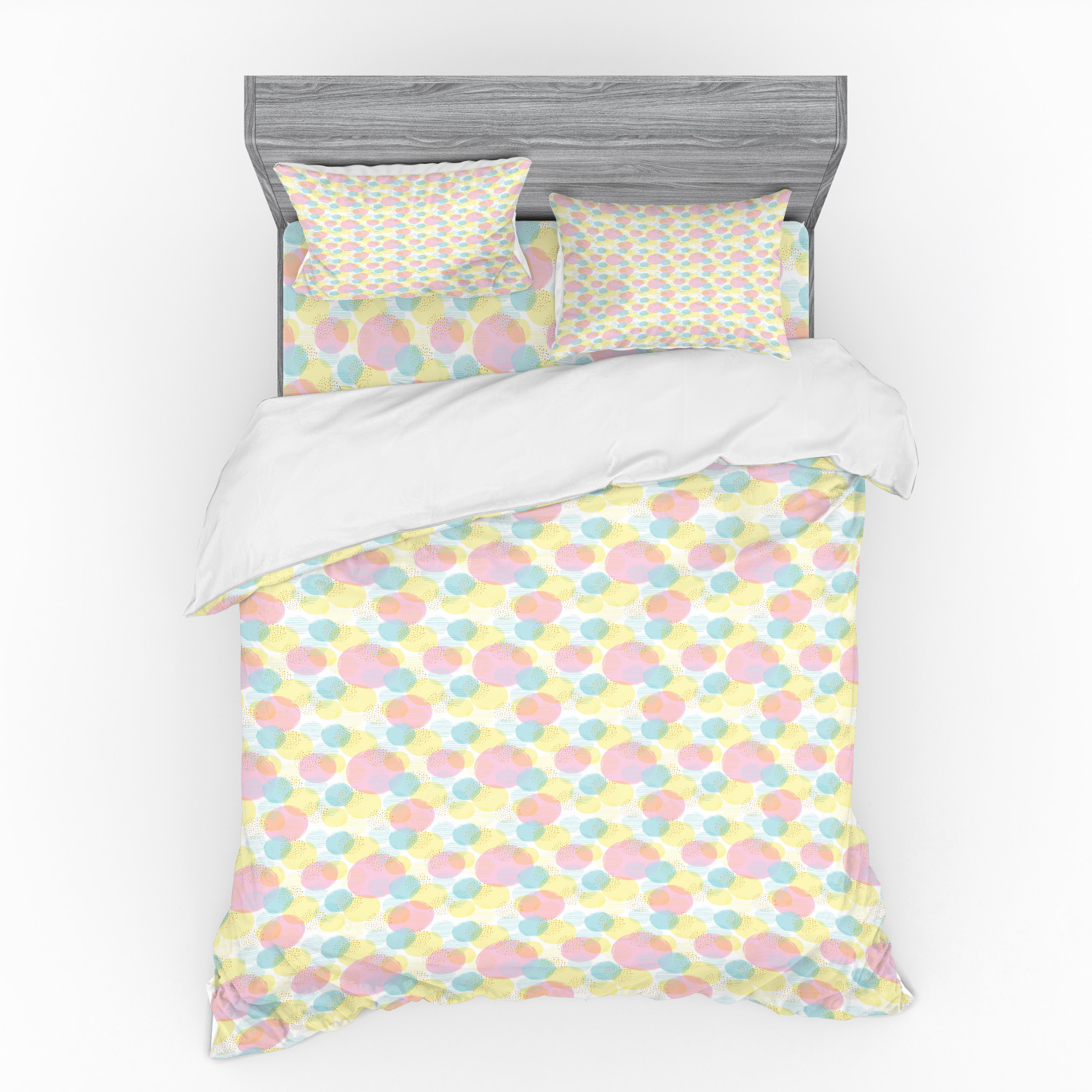 Ambesonne Pastel Design Bedding Set Duvet Cover Sham Fitted Sheet in 3 Sizes - Picture 43 of 236