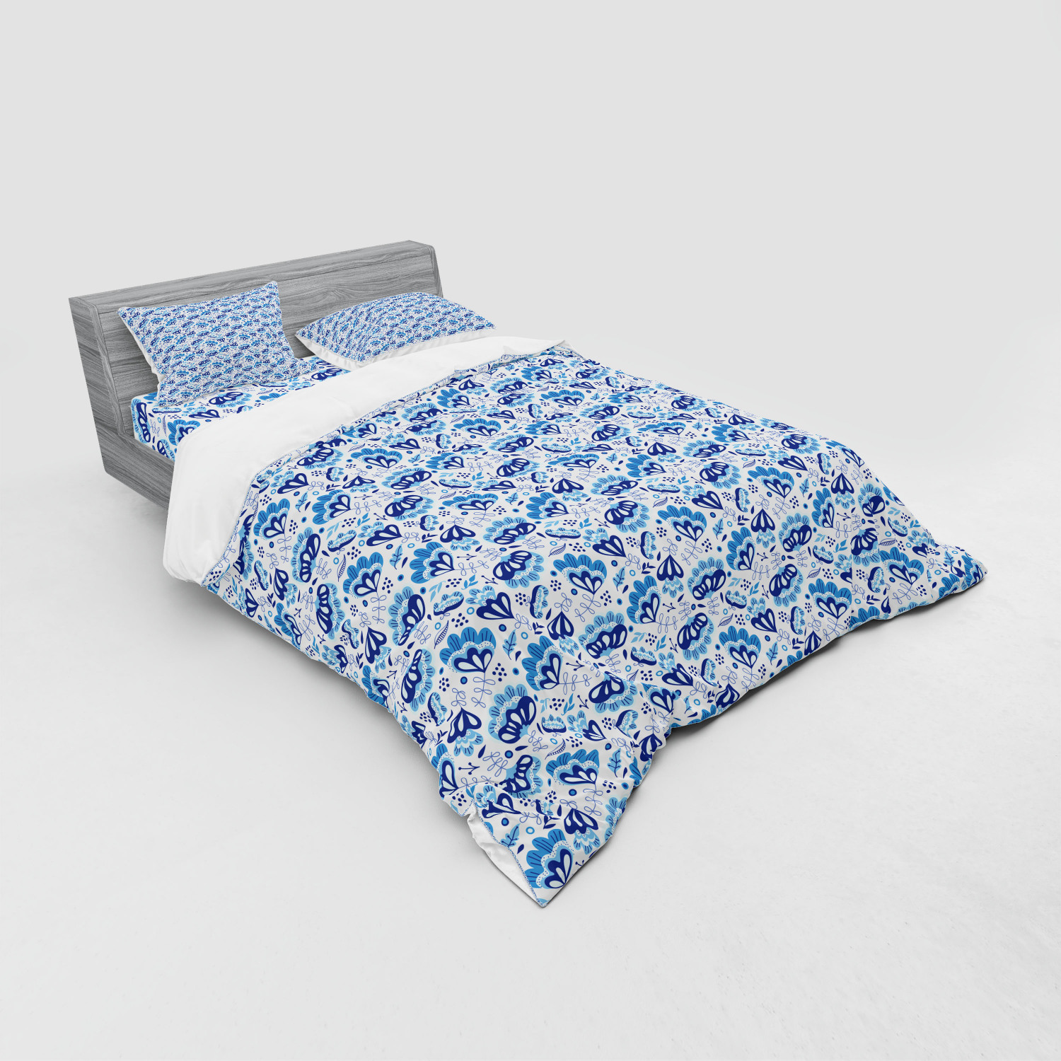 Ambesonne Spring Bedding Set Duvet Cover Sham Fitted Sheet in 3 Sizes - Picture 16 of 240