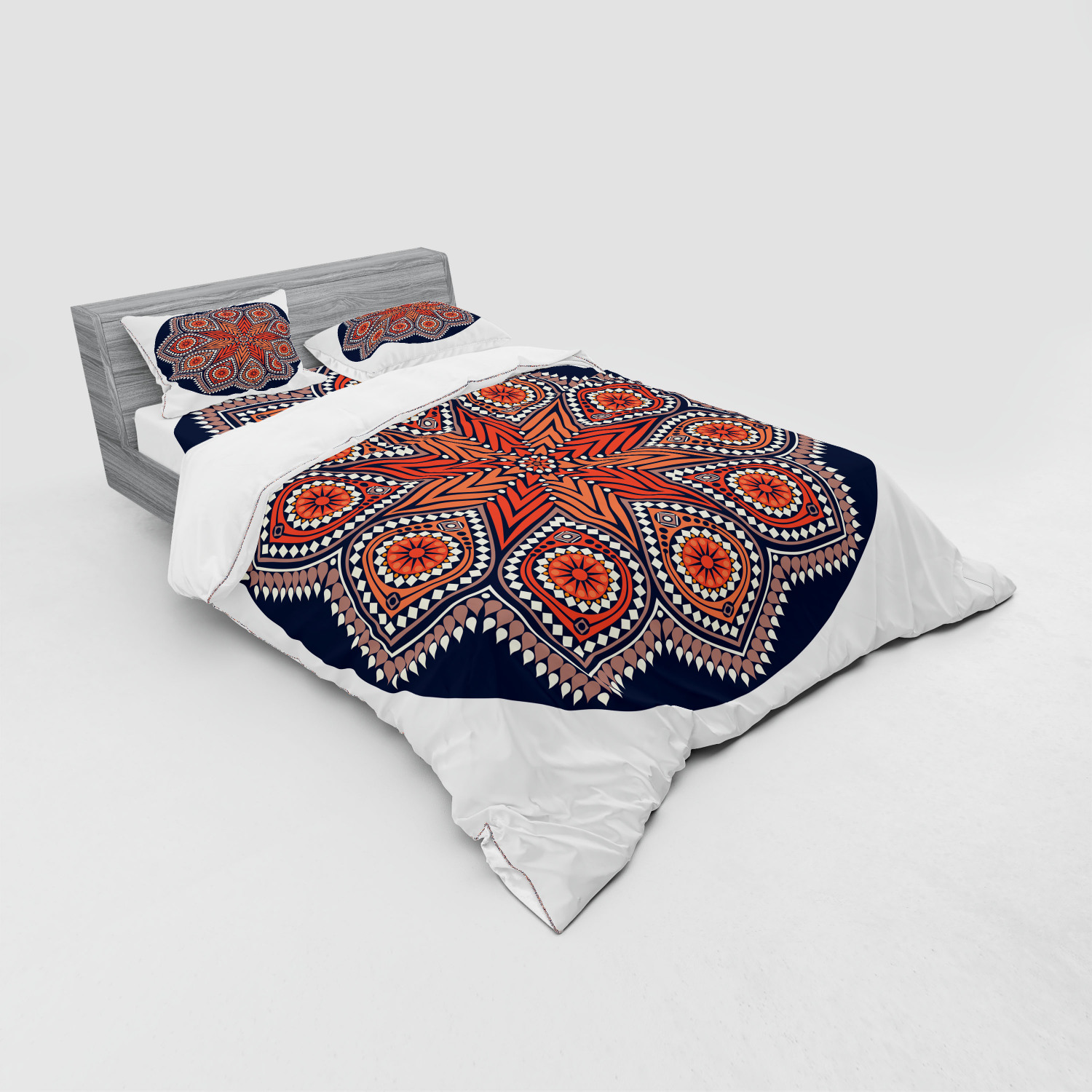 Ambesonne Mandala Bedding Set Duvet Cover Sham Fitted Sheet in 3 Sizes