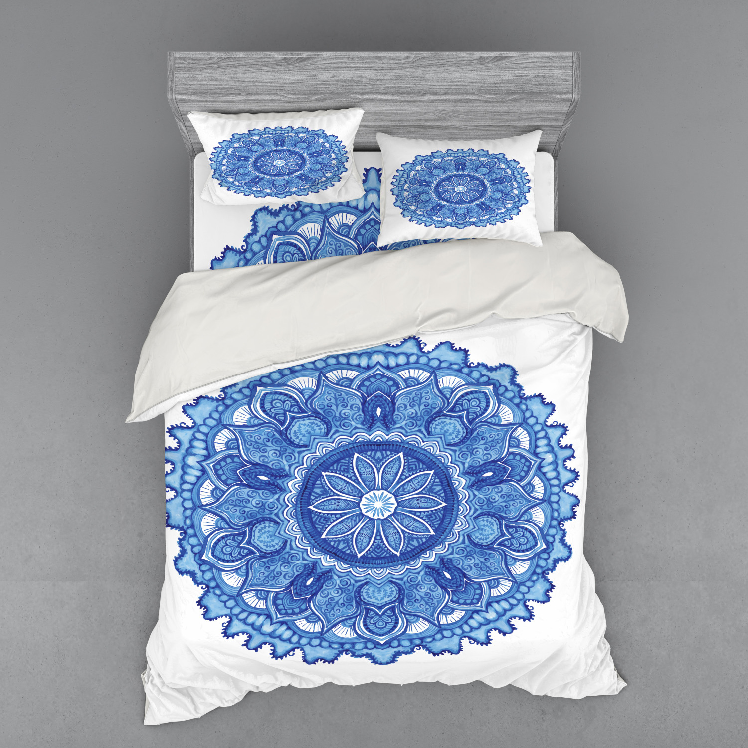 Ambesonne Mandala Bedding Set Duvet Cover Sham Fitted Sheet in 3 Sizes