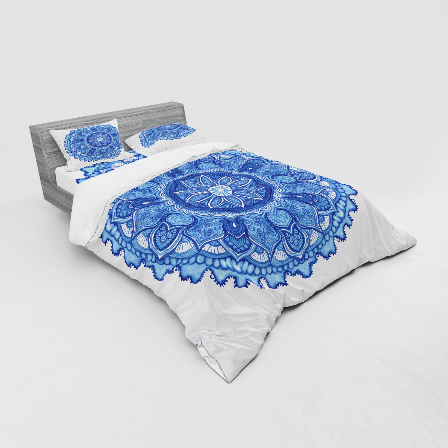 Ambesonne Mandala Bedding Set Duvet Cover Sham Fitted Sheet in 3 Sizes