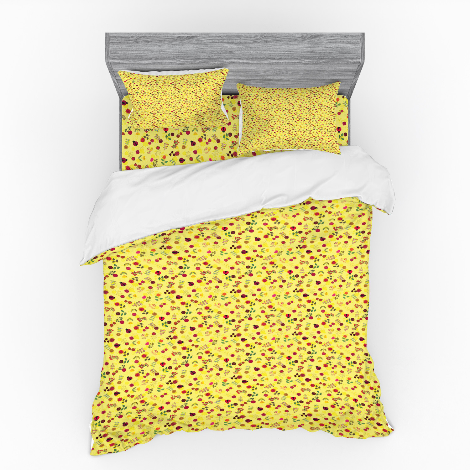 Ambesonne Spring Bedding Set Duvet Cover Sham Fitted Sheet in 3 Sizes - Picture 23 of 240