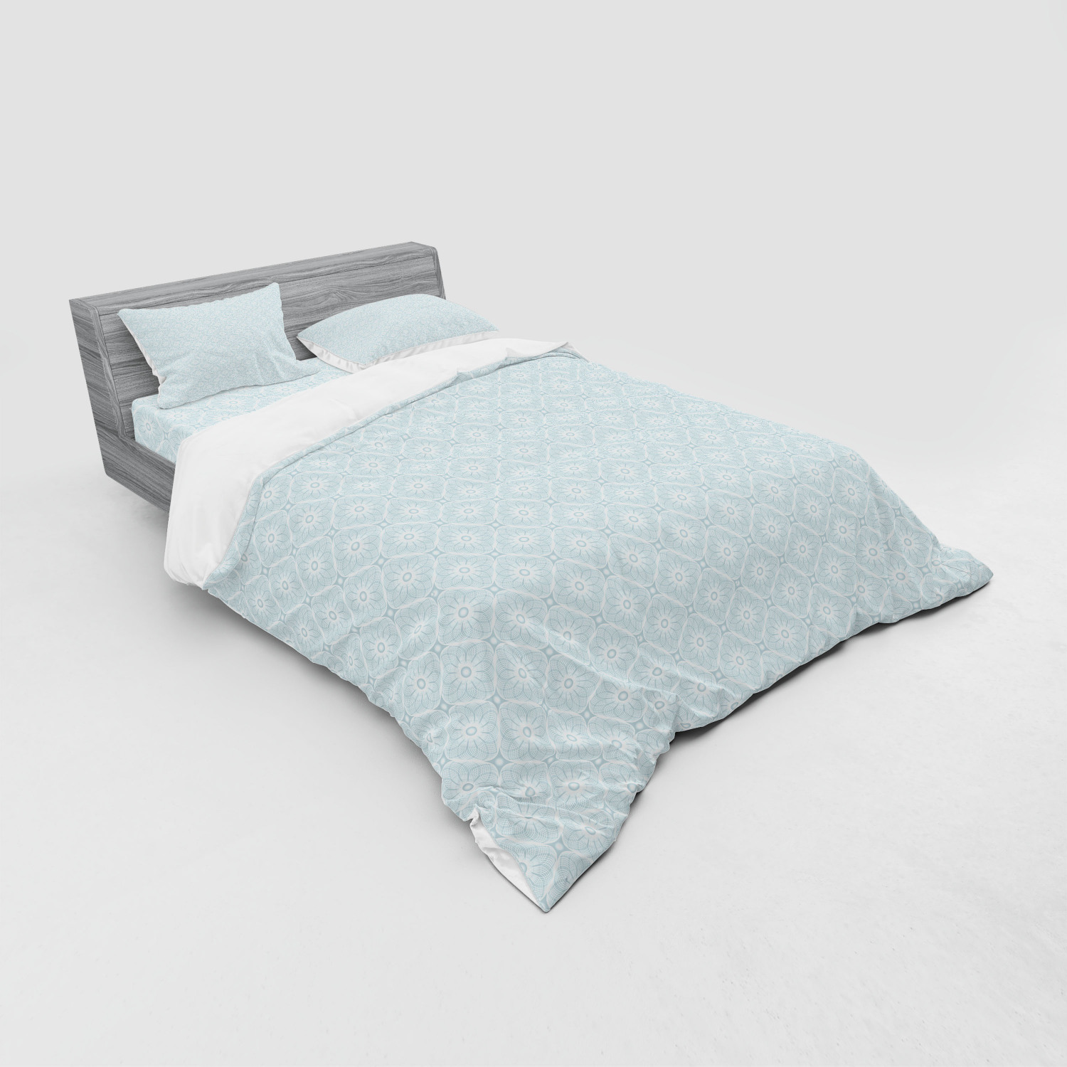 Ambesonne Pastel Design Bedding Set Duvet Cover Sham Fitted Sheet in 3 Sizes - Picture 176 of 236