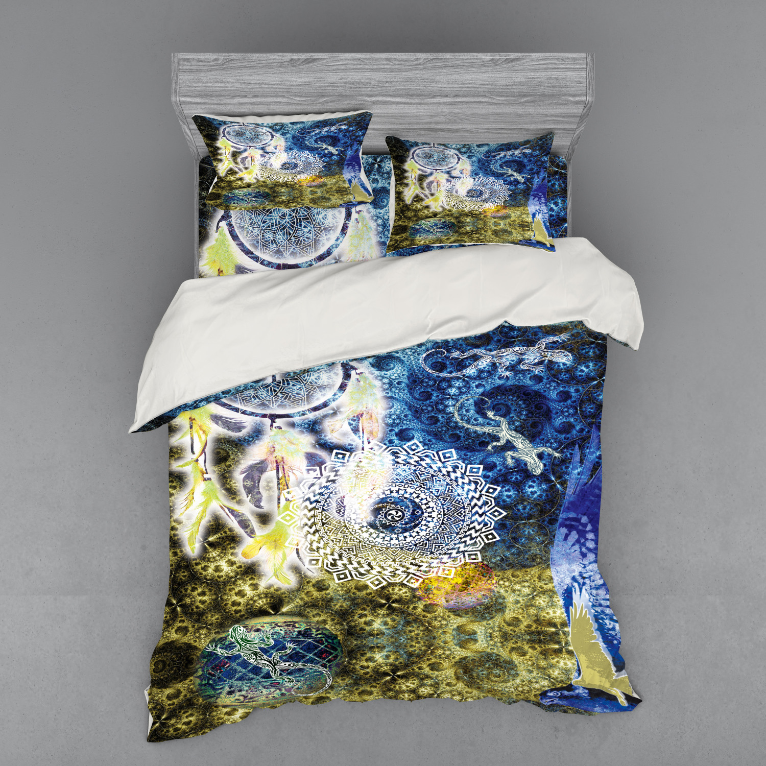 Ambesonne Mandala Bedding Set Duvet Cover Sham Fitted Sheet in 3 Sizes