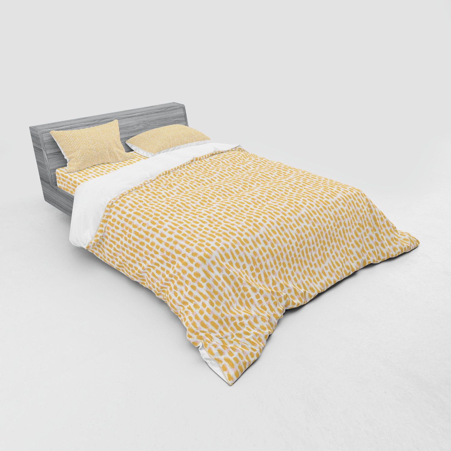 Ambesonne Pastel Design Bedding Set Duvet Cover Sham Fitted Sheet in 3 Sizes - Picture 164 of 236
