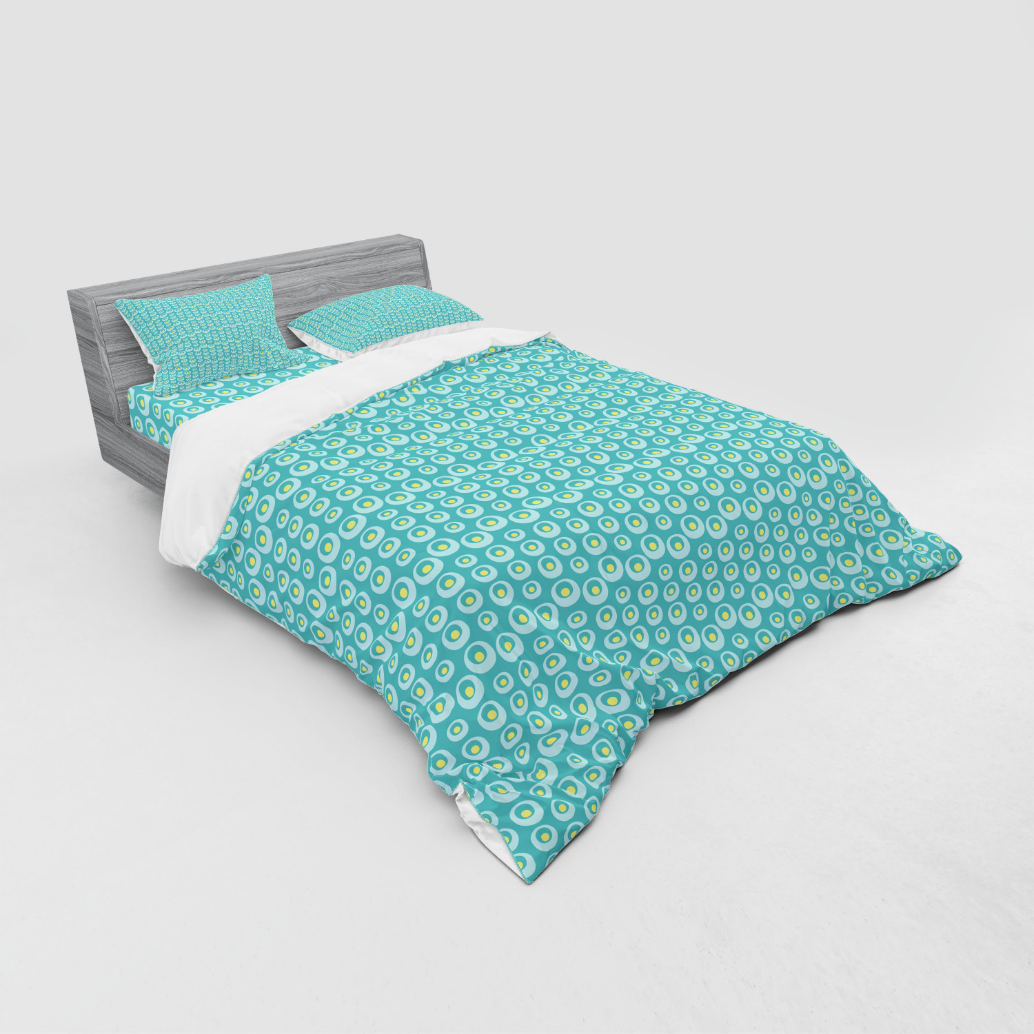 Ambesonne Pastel Design Bedding Set Duvet Cover Sham Fitted Sheet in 3 Sizes - Picture 160 of 236