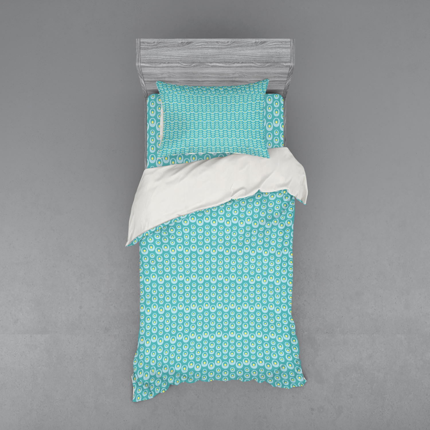Ambesonne Pastel Design Bedding Set Duvet Cover Sham Fitted Sheet in 3 Sizes - Picture 157 of 236