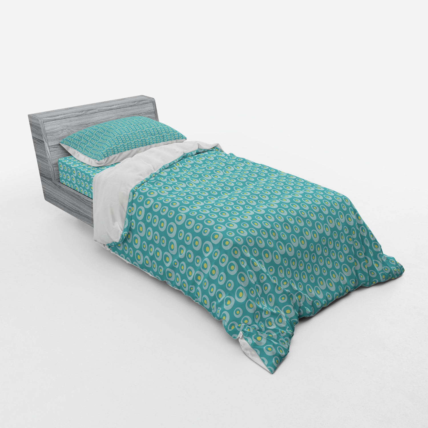 Ambesonne Pastel Design Bedding Set Duvet Cover Sham Fitted Sheet in 3 Sizes - Picture 158 of 236