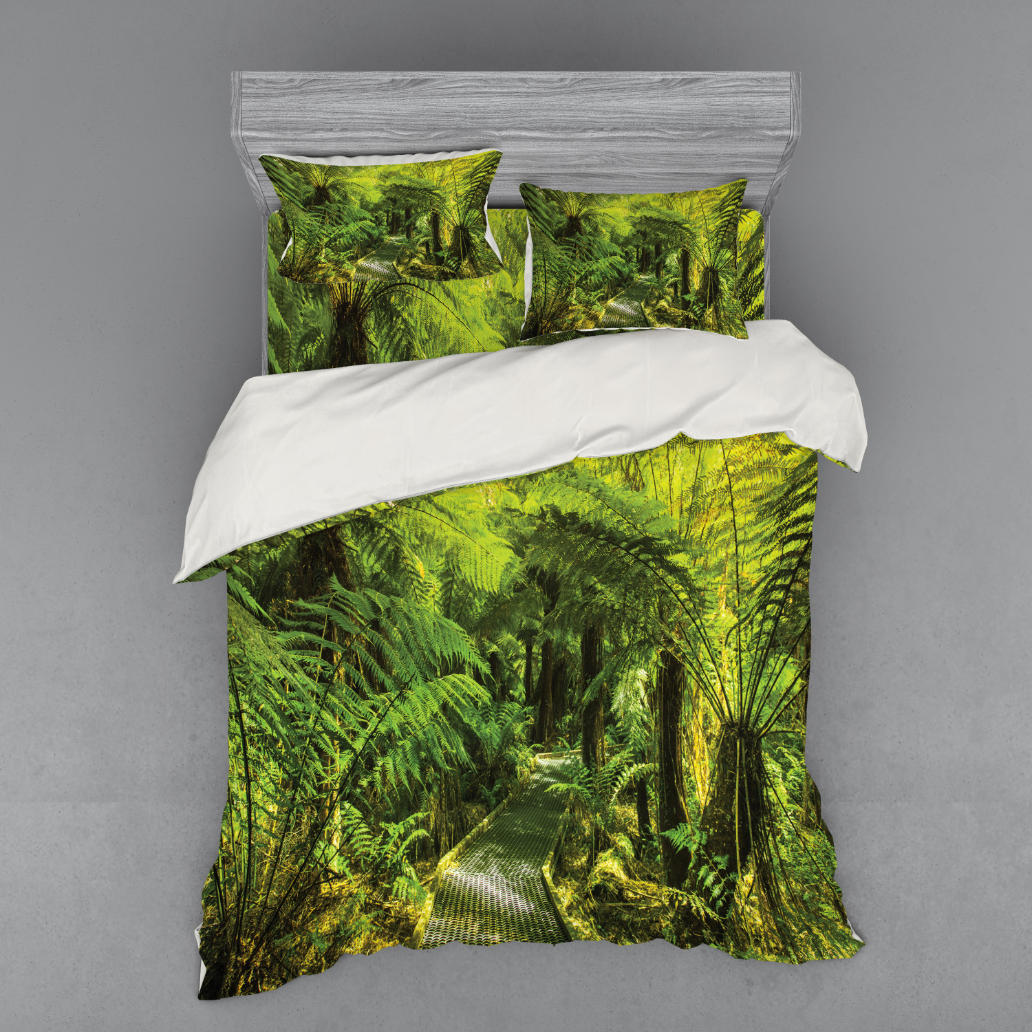 Ambesonne Spring Bedding Set Duvet Cover Sham Fitted Sheet in 3 Sizes - Picture 207 of 240