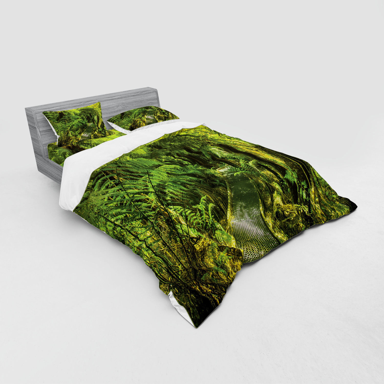 Ambesonne Spring Bedding Set Duvet Cover Sham Fitted Sheet in 3 Sizes - Picture 208 of 240