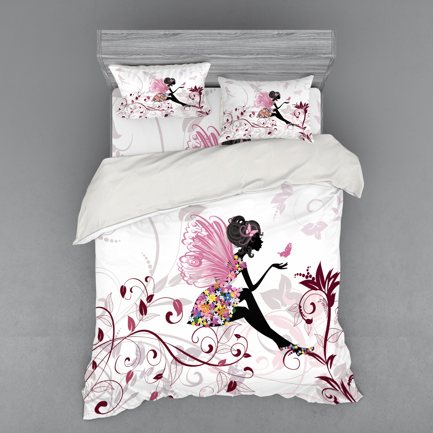 Ambesonne Spring Bedding Set Duvet Cover Sham Fitted Sheet in 3 Sizes - Picture 75 of 240