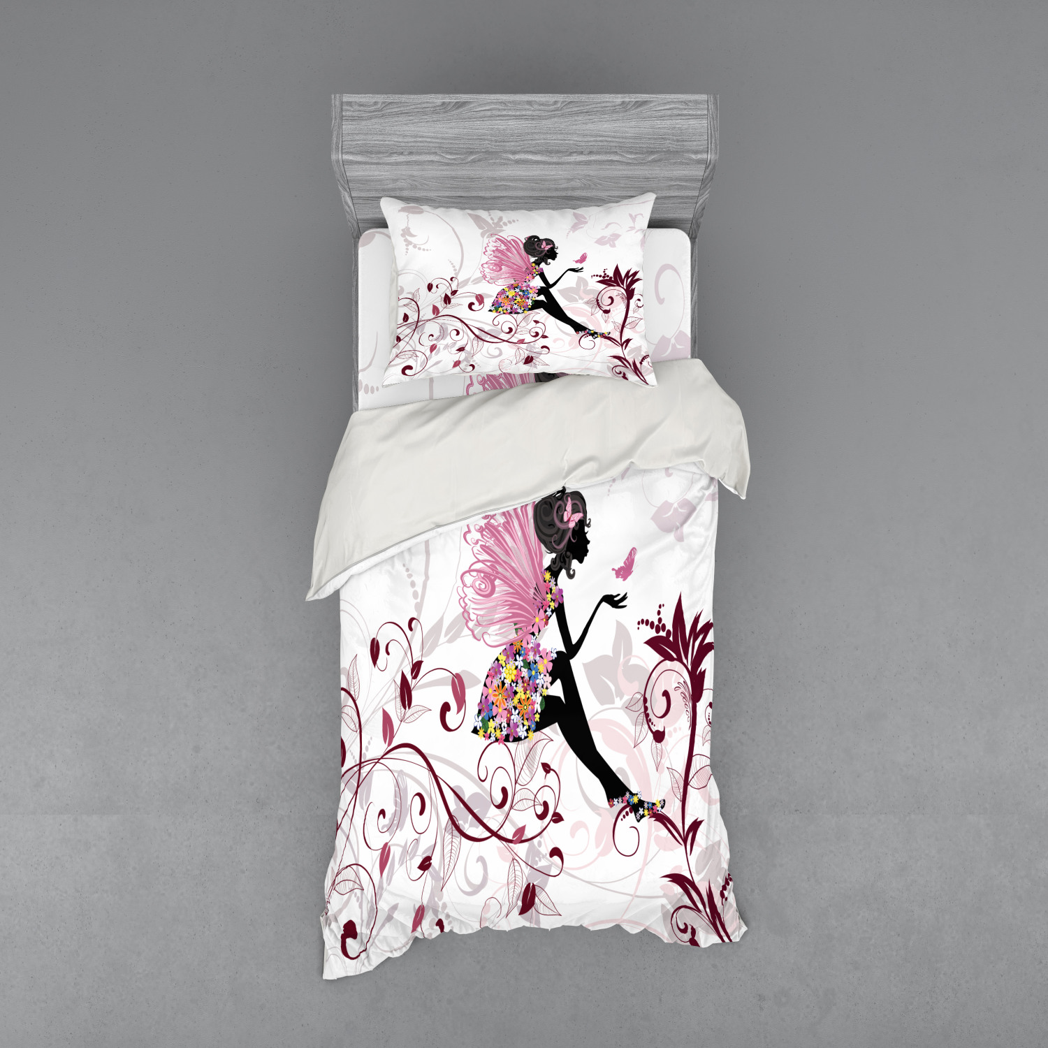 Ambesonne Spring Bedding Set Duvet Cover Sham Fitted Sheet in 3 Sizes - Picture 73 of 240