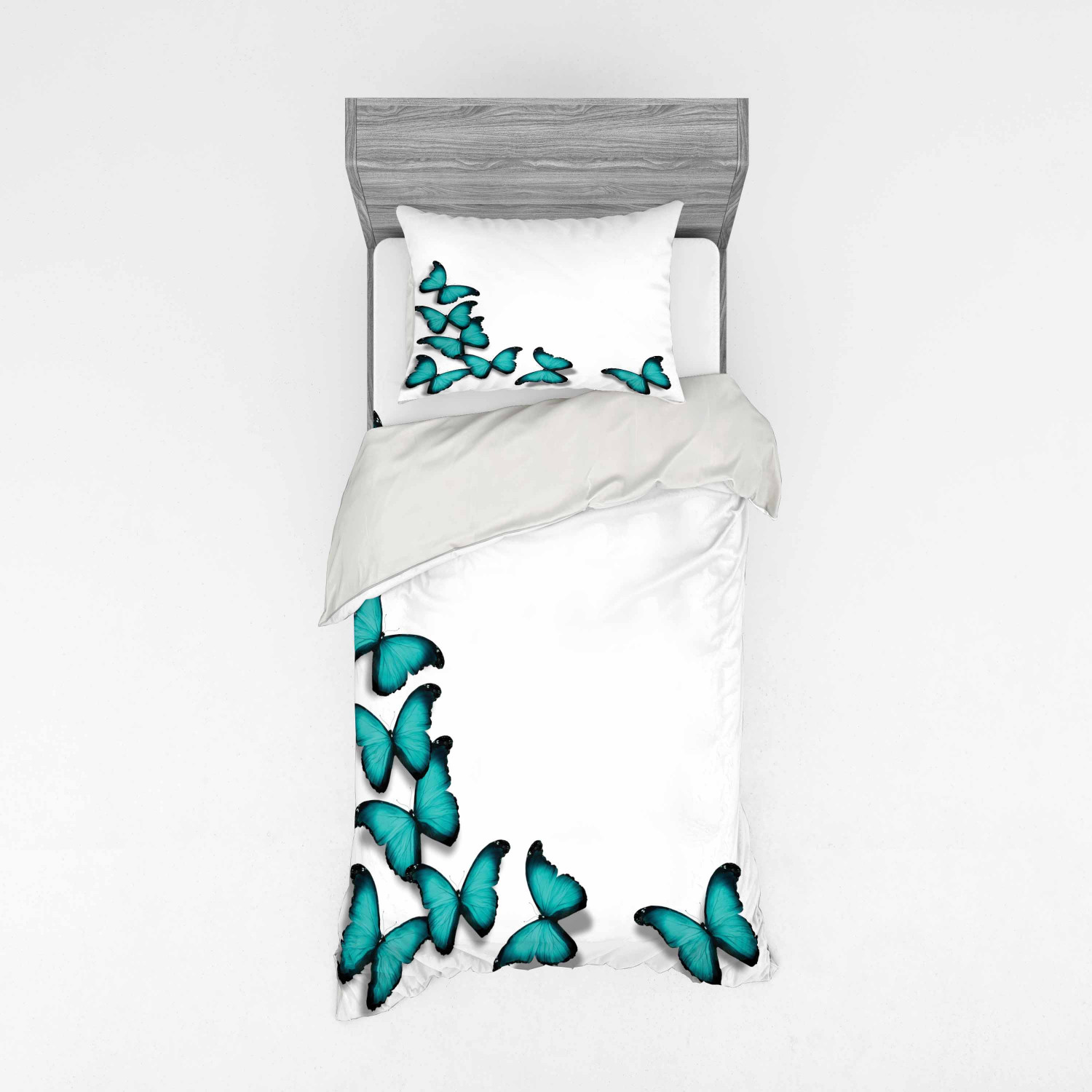 Ambesonne Spring Bedding Set Duvet Cover Sham Fitted Sheet in 3 Sizes - Picture 201 of 240