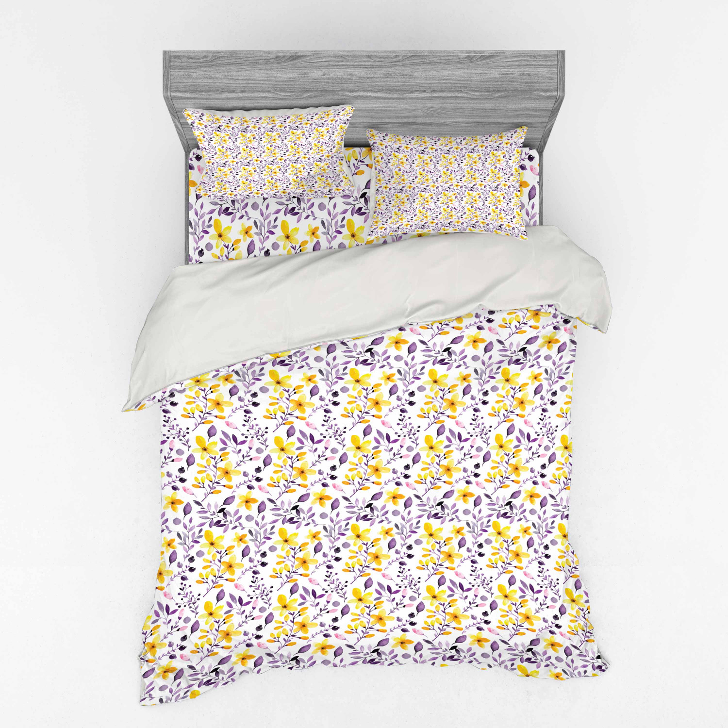 Ambesonne Spring Bedding Set Duvet Cover Sham Fitted Sheet in 3 Sizes - Picture 187 of 240