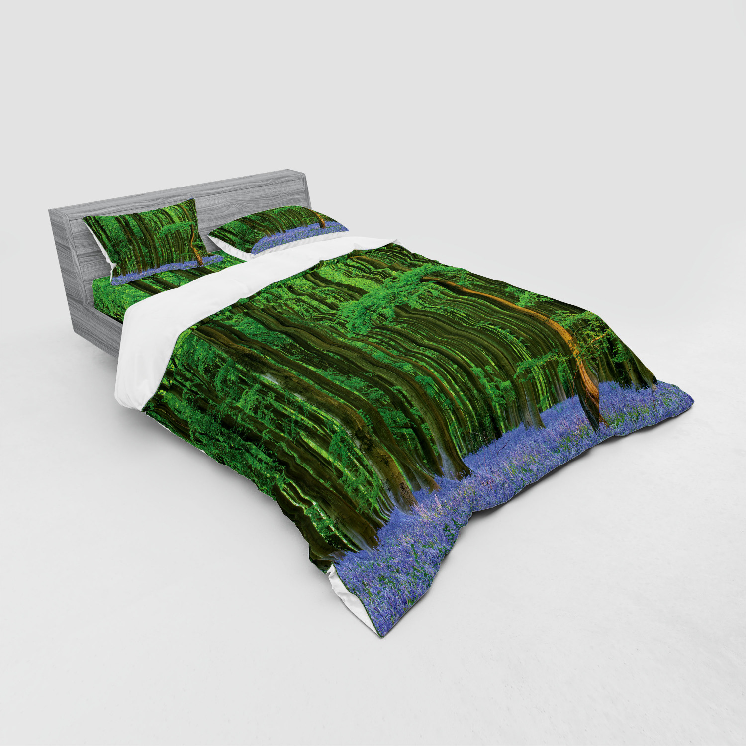 Ambesonne Spring Bedding Set Duvet Cover Sham Fitted Sheet in 3 Sizes - Picture 8 of 240